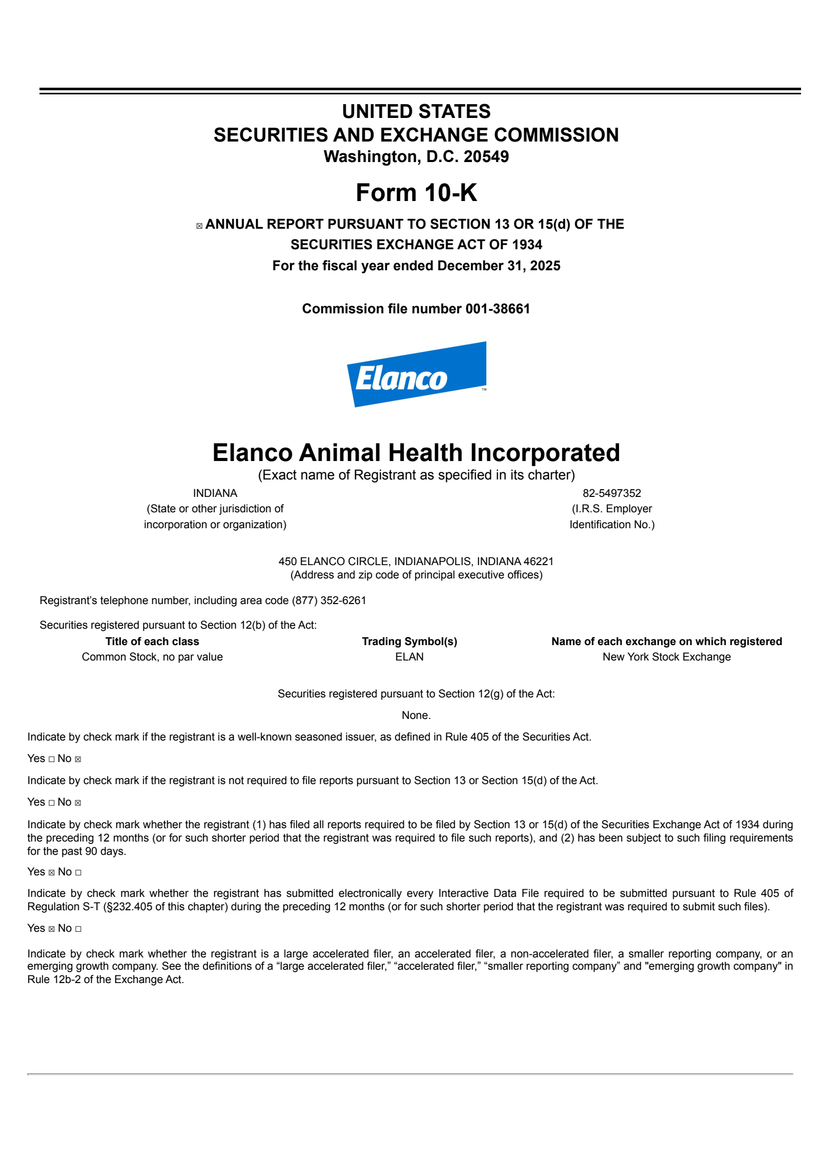 Elanco Animal Health's Q4 2025 Annual report