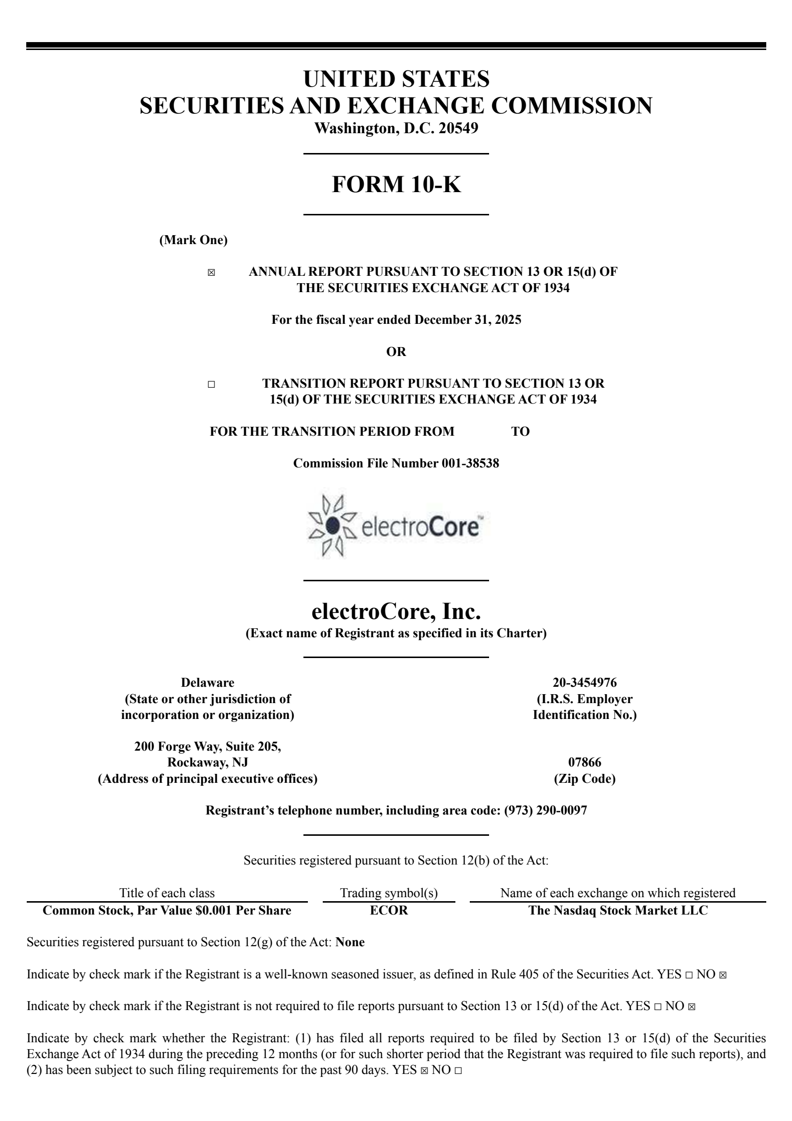 electroCore's Q4 2025 Annual report