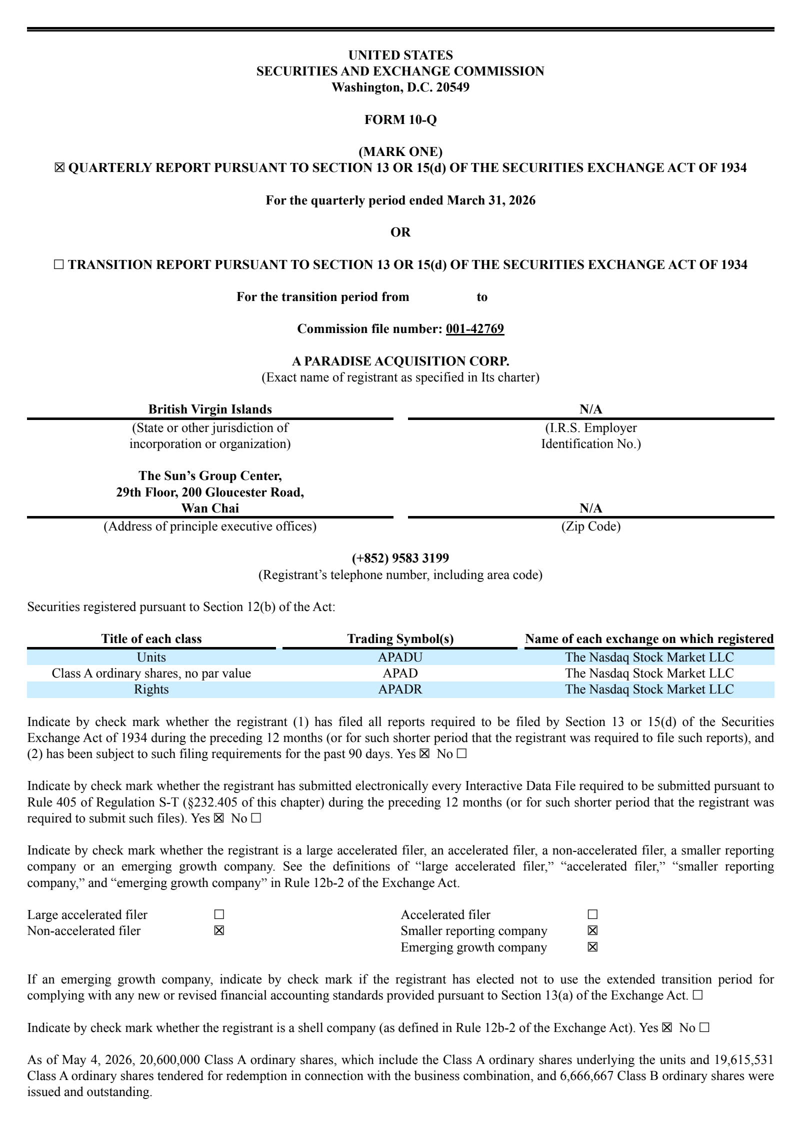Enhanced Group's Q1 2026 Quarterly report