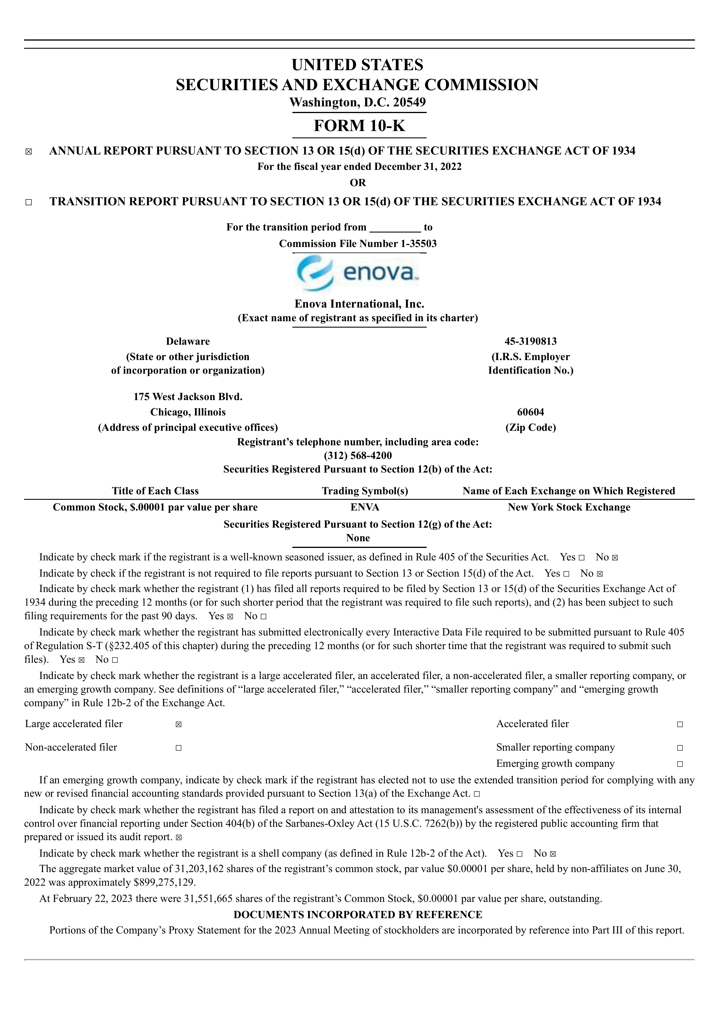 Enova International's Q4 2022 Annual report