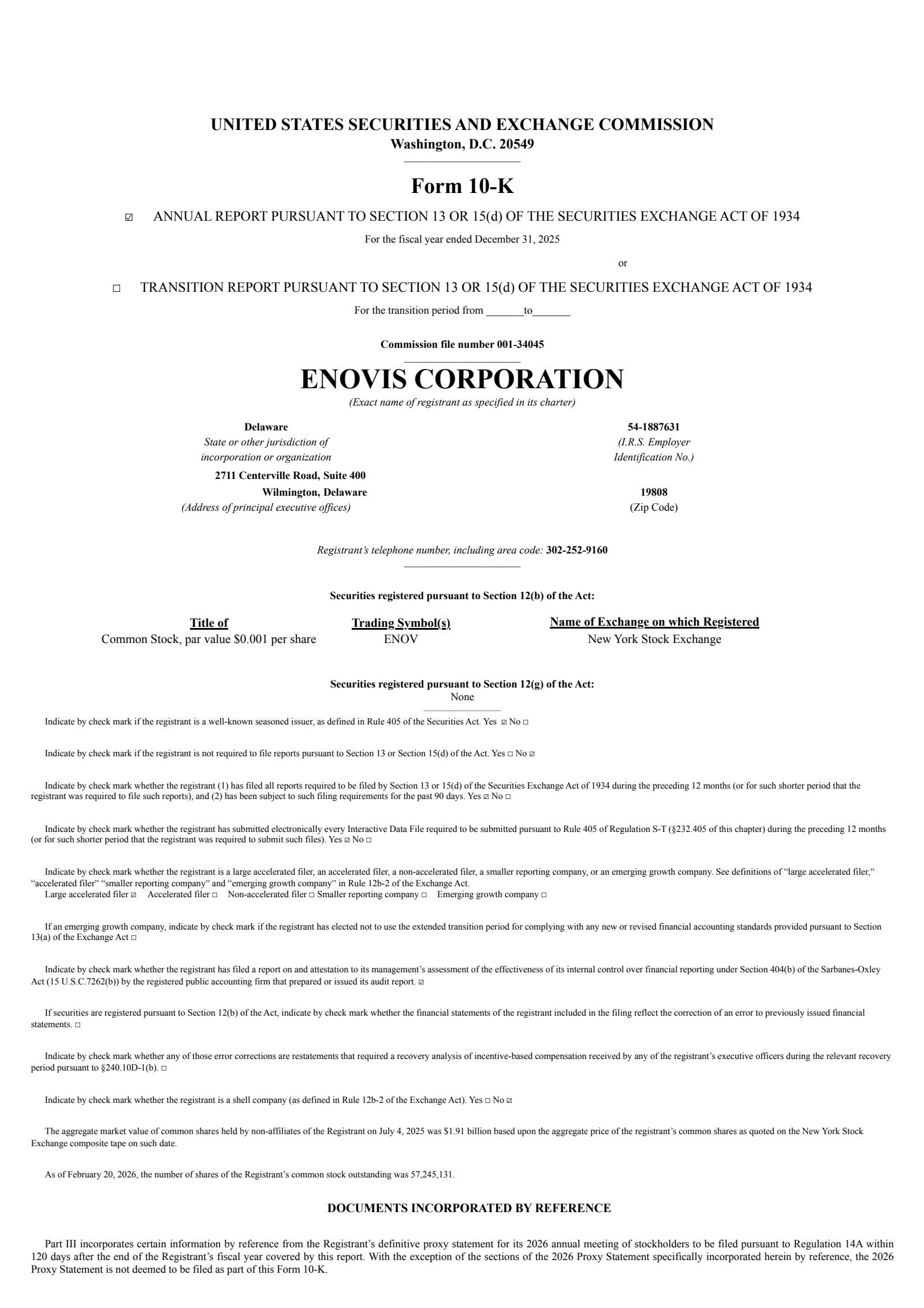 Enovis' Q4 2025 Annual report