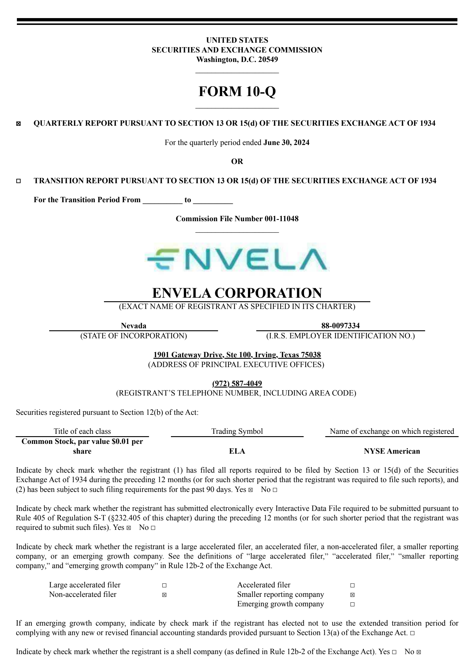 Envela's Q2 2024 Quarterly report