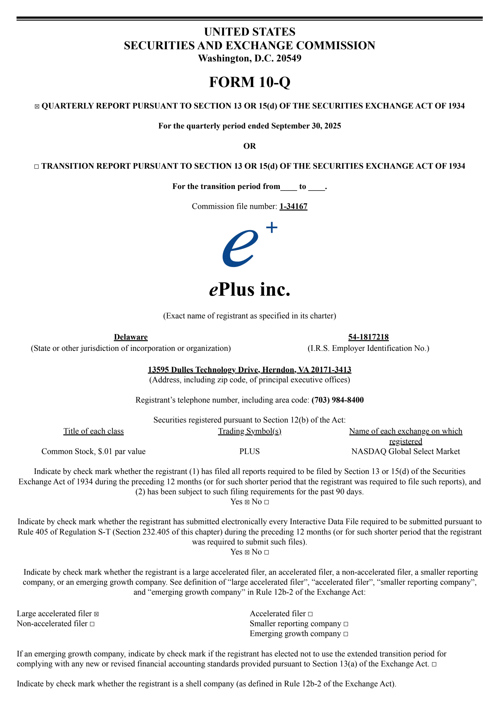 ePlus' Q2 2026 Quarterly Report