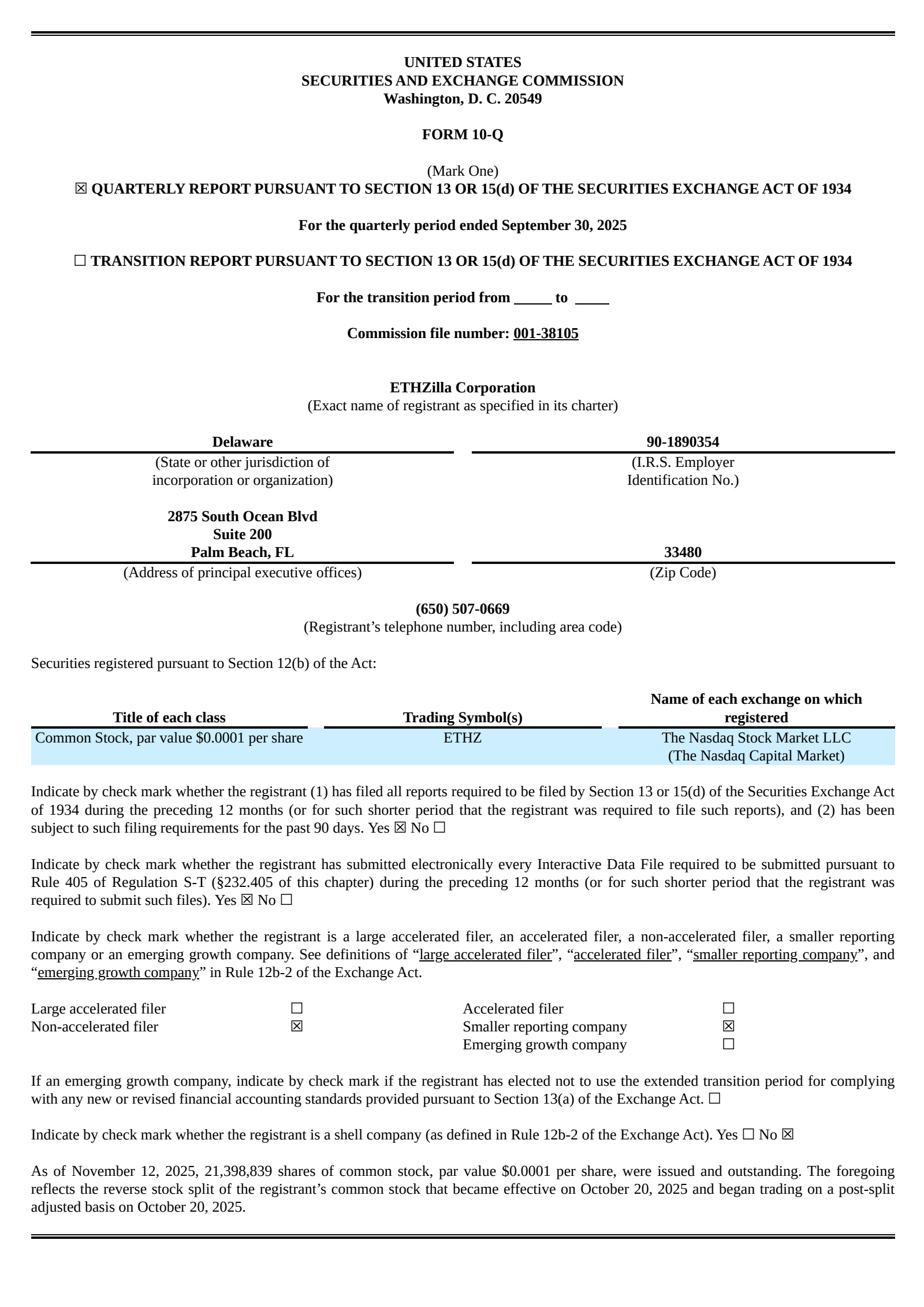 Flag Ship Acquisition's Q3 2025 Quarterly Report
