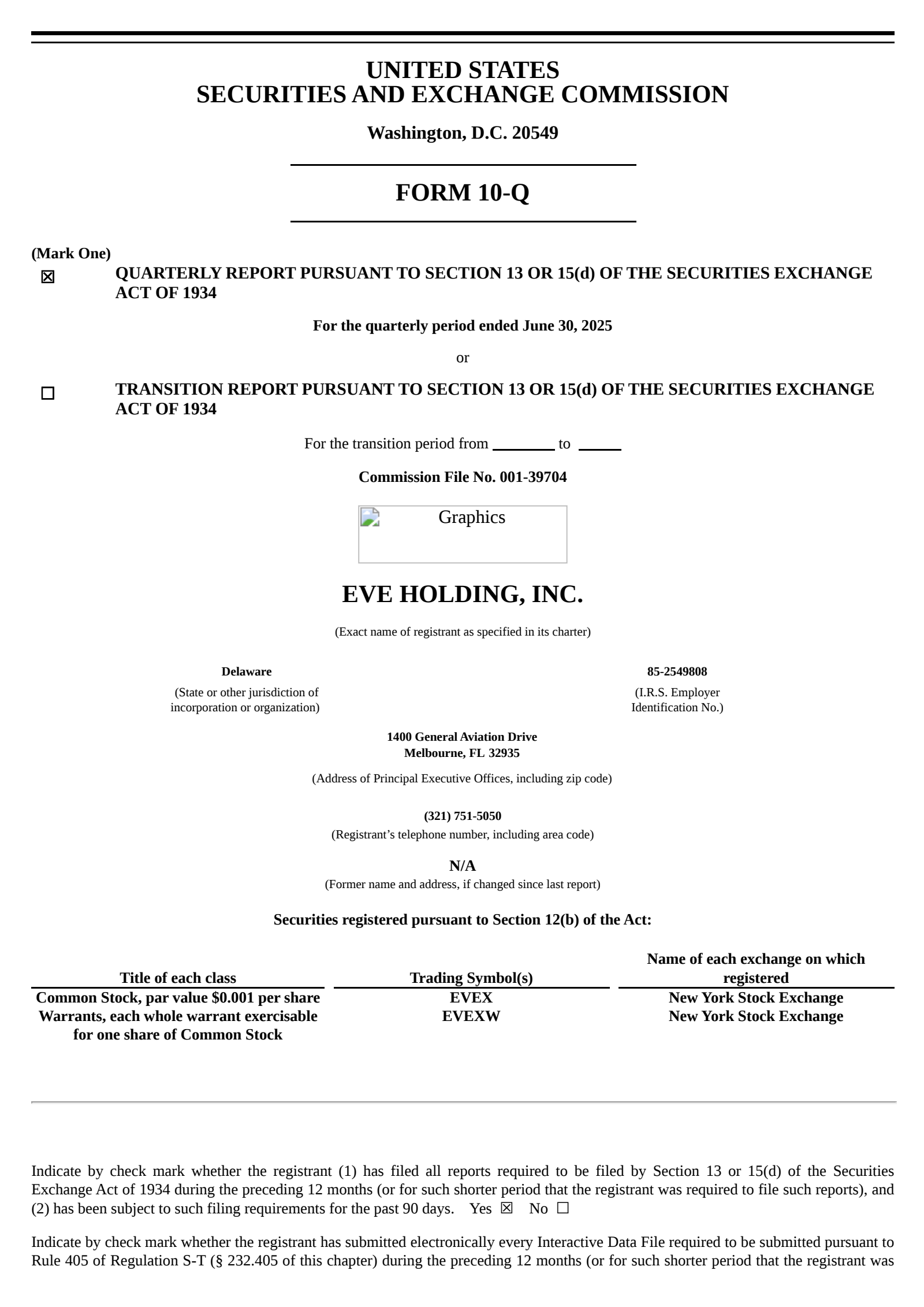 EVE's Q2 2025 Quarterly report