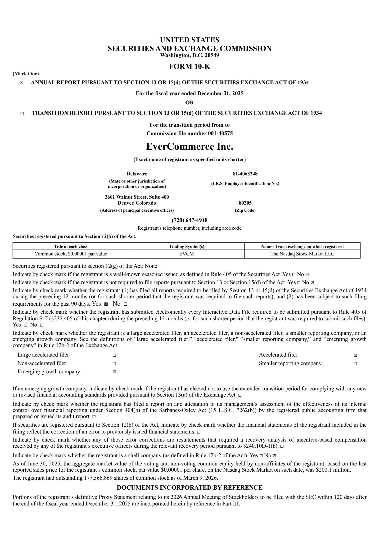 EverCommerce's Q4 2025 Annual report