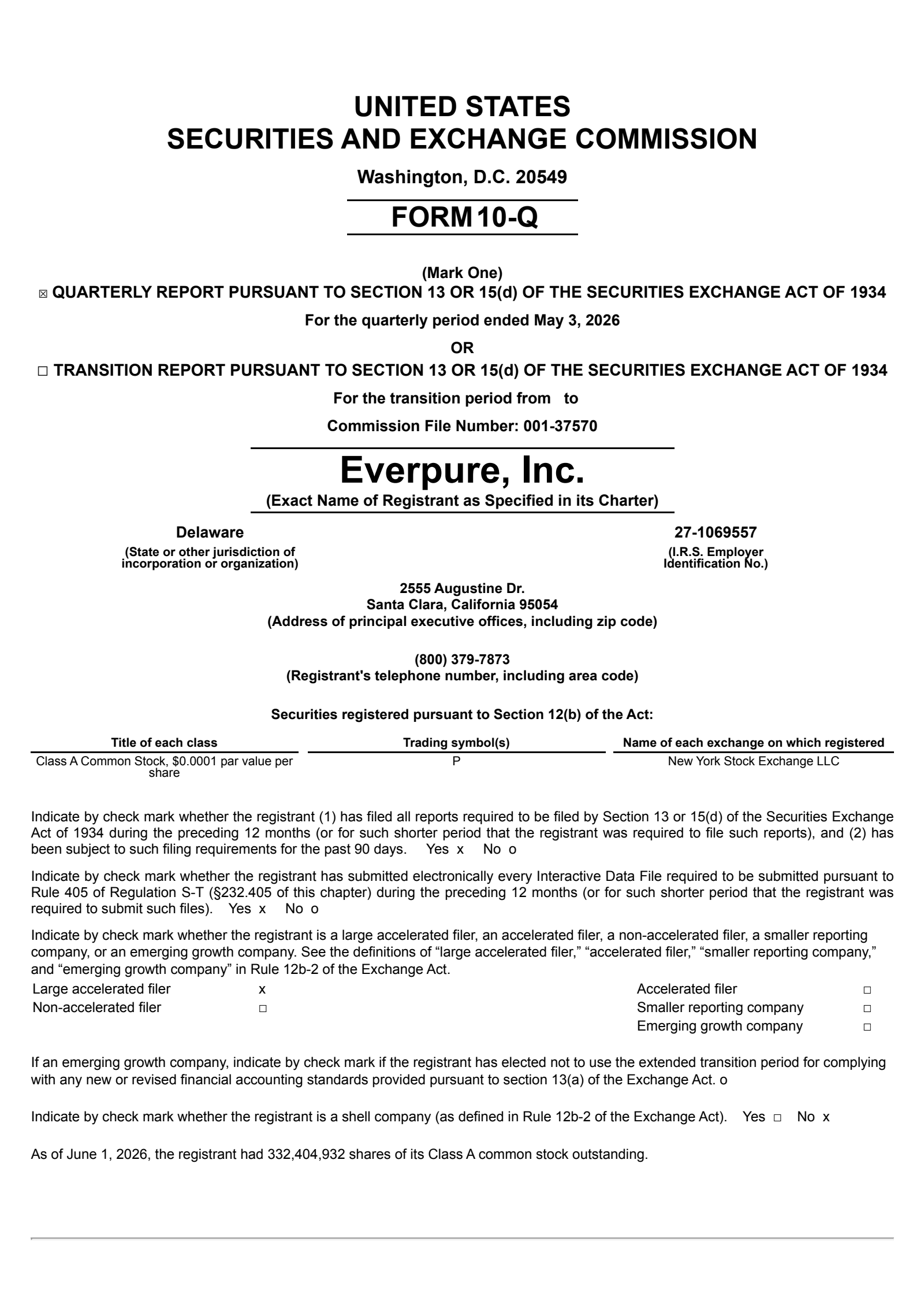 Everpure's Q1 2027 Quarterly report