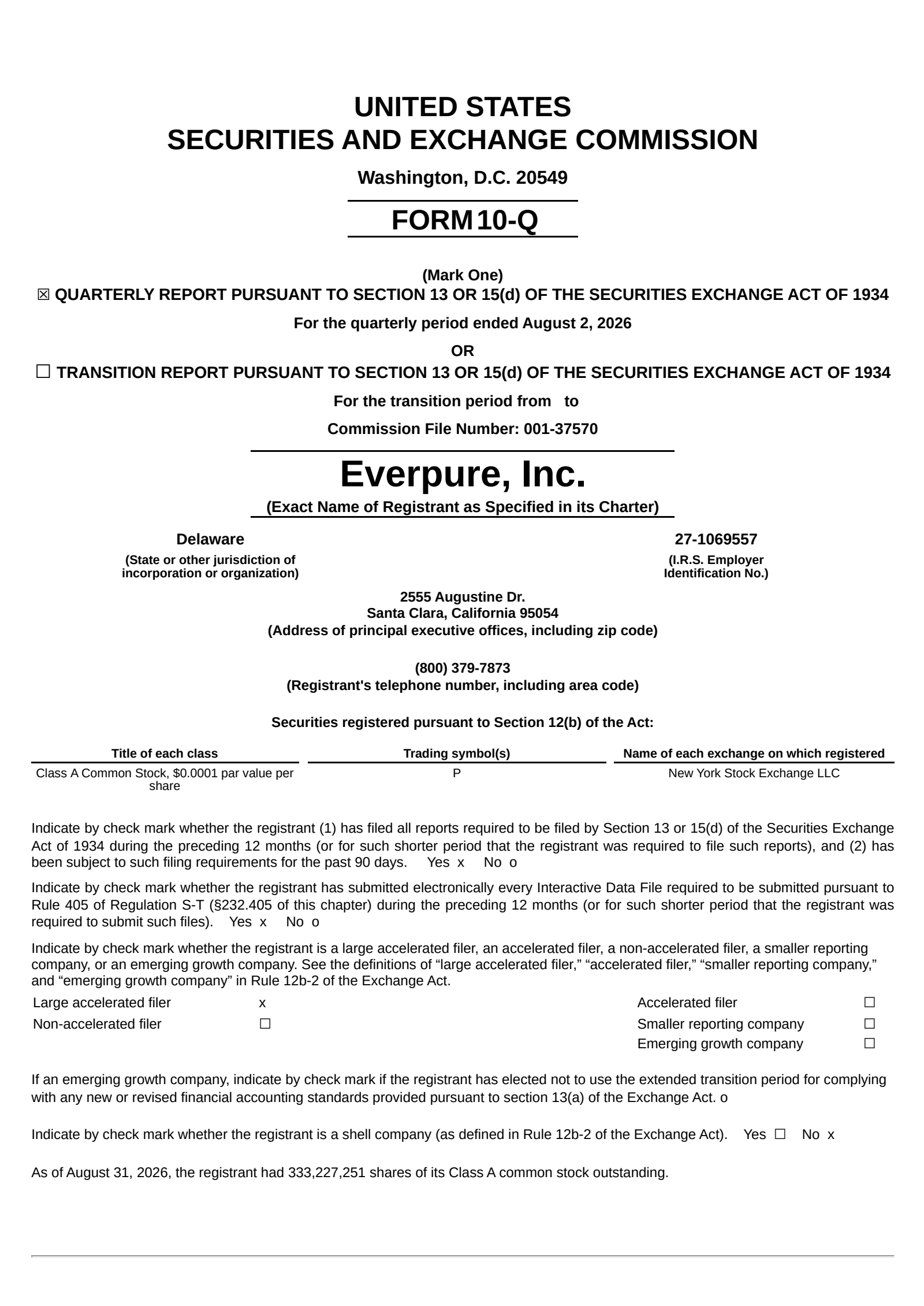 Everpure's Q2 2027 Quarterly report