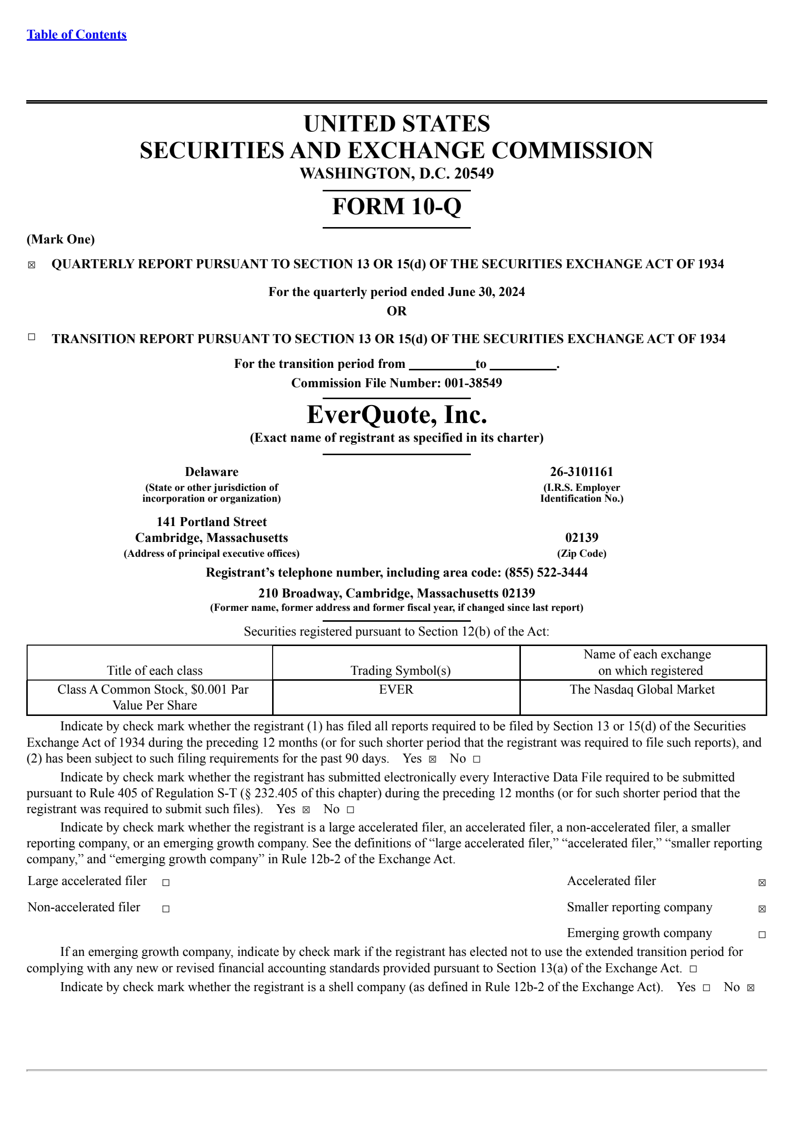 EverQuote's Q2 2024 Quarterly report