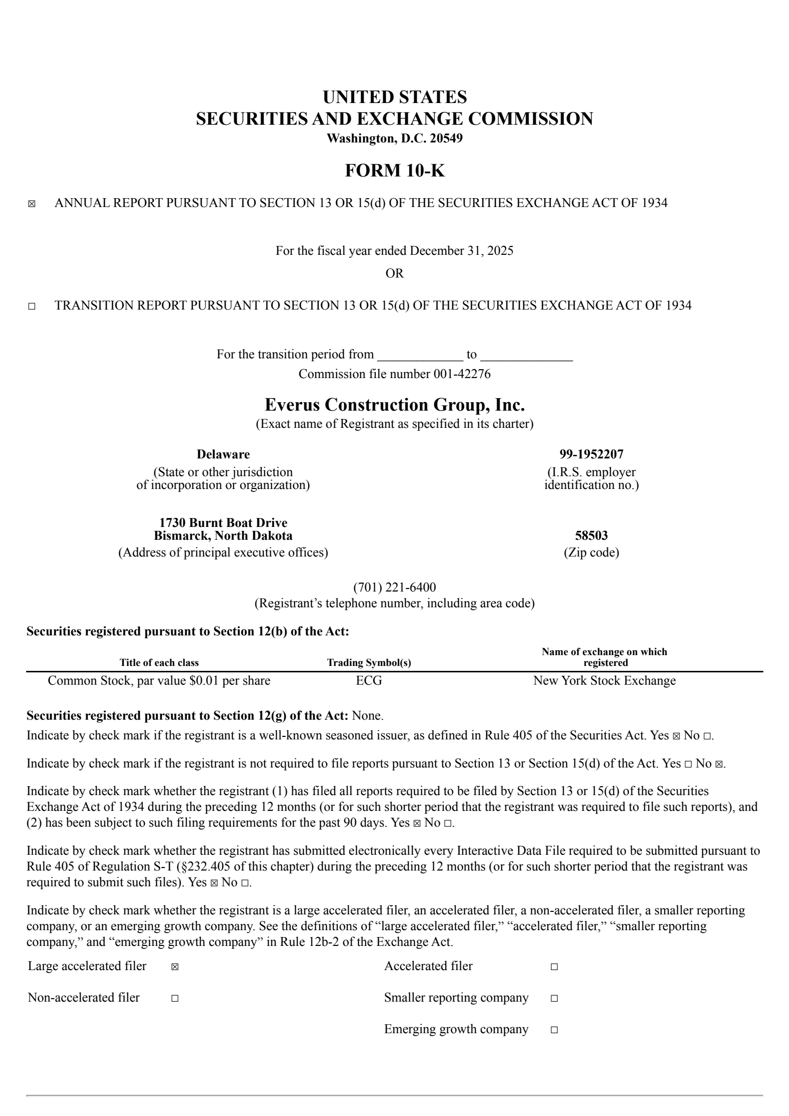 Everus Construction Group's Q4 2025 Annual report
