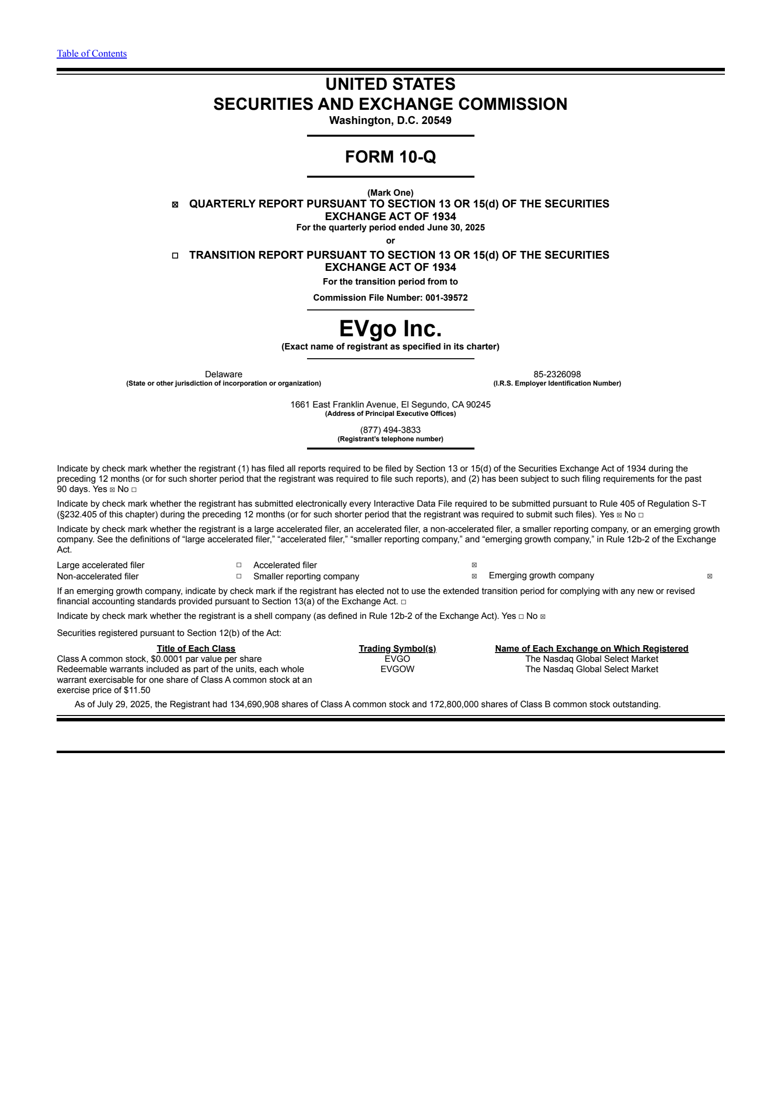 EVgo's Q2 2025 Quarterly report