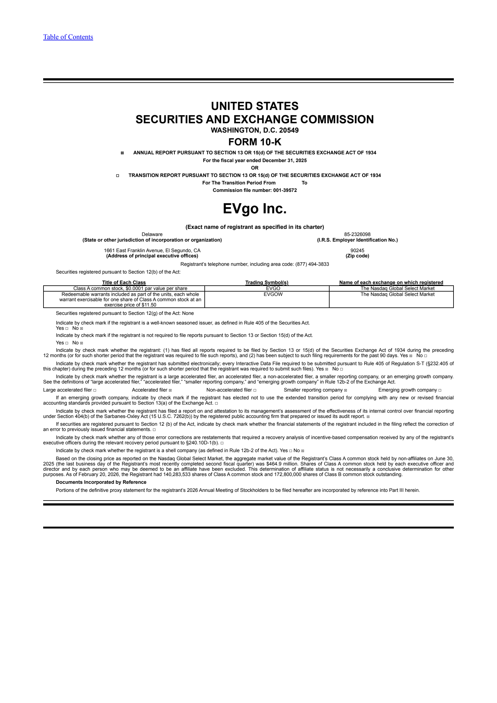 EVgo's Q4 2025 Annual report
