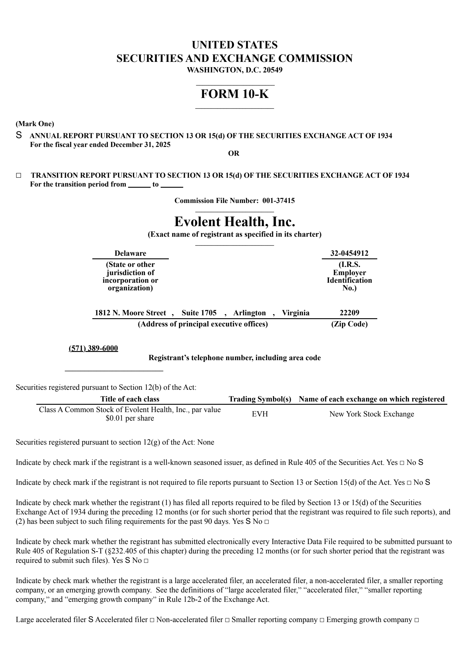 Evolent Health's Q4 2025 Annual report