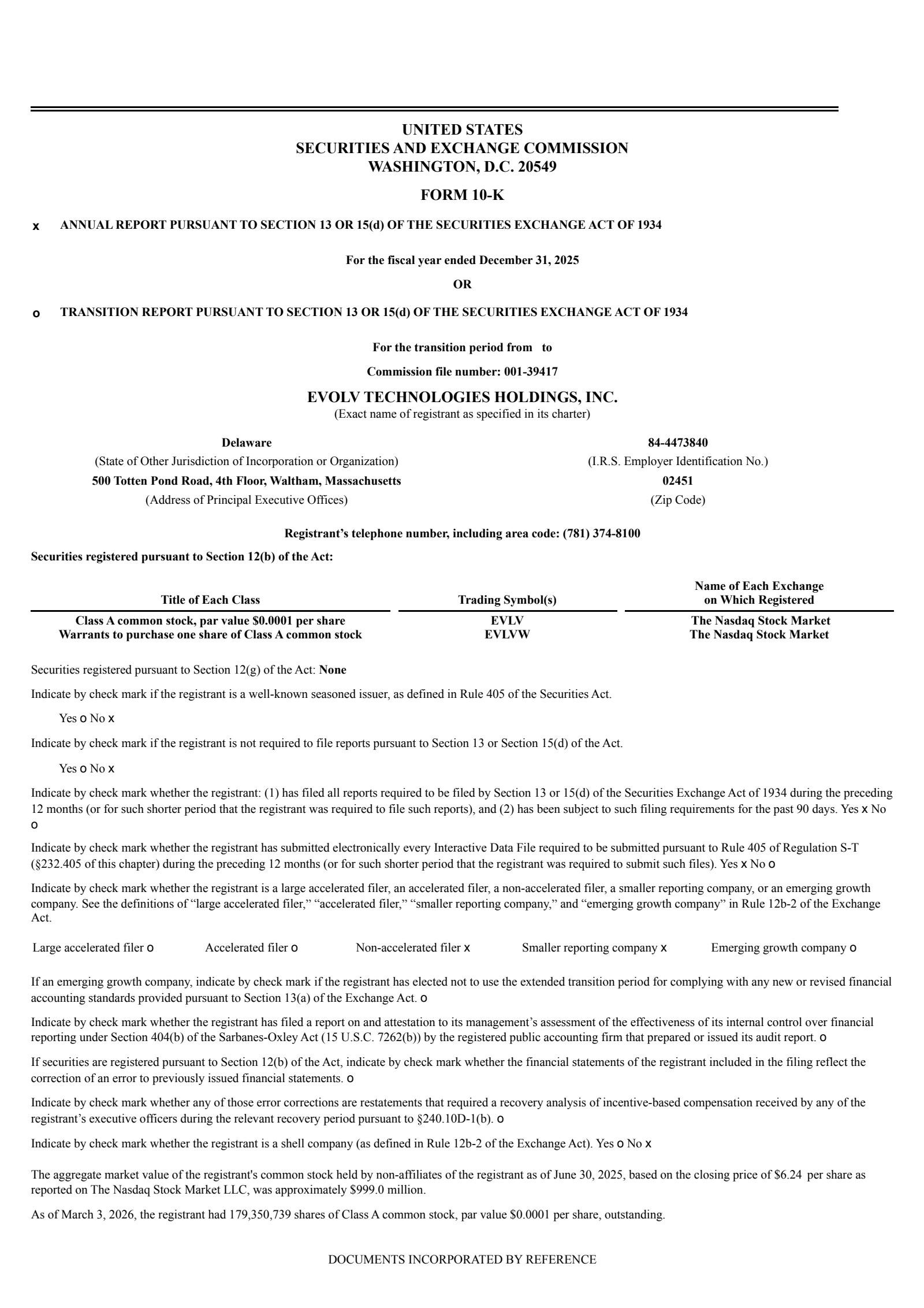 Evolv Technologies' Q4 2025 Annual report