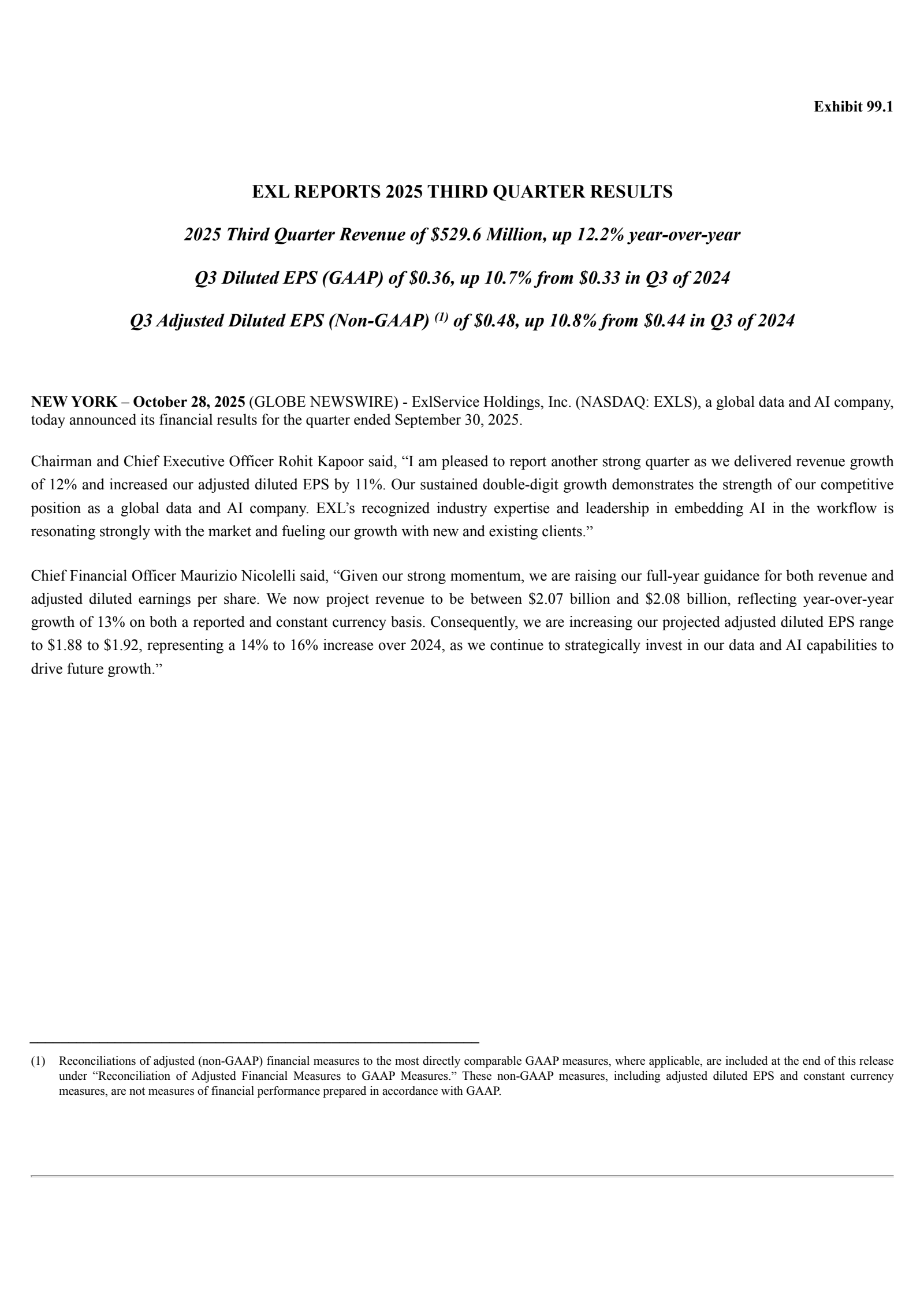 ExlService's Q3 2025 Earnings Release
