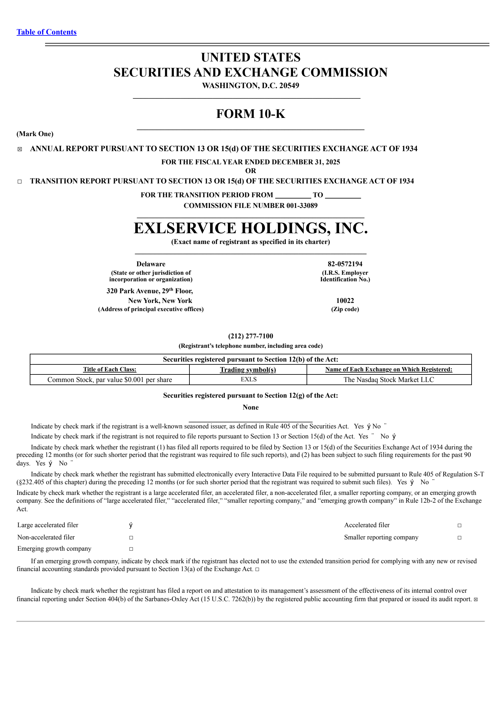 ExlService's Q4 2025 Annual report