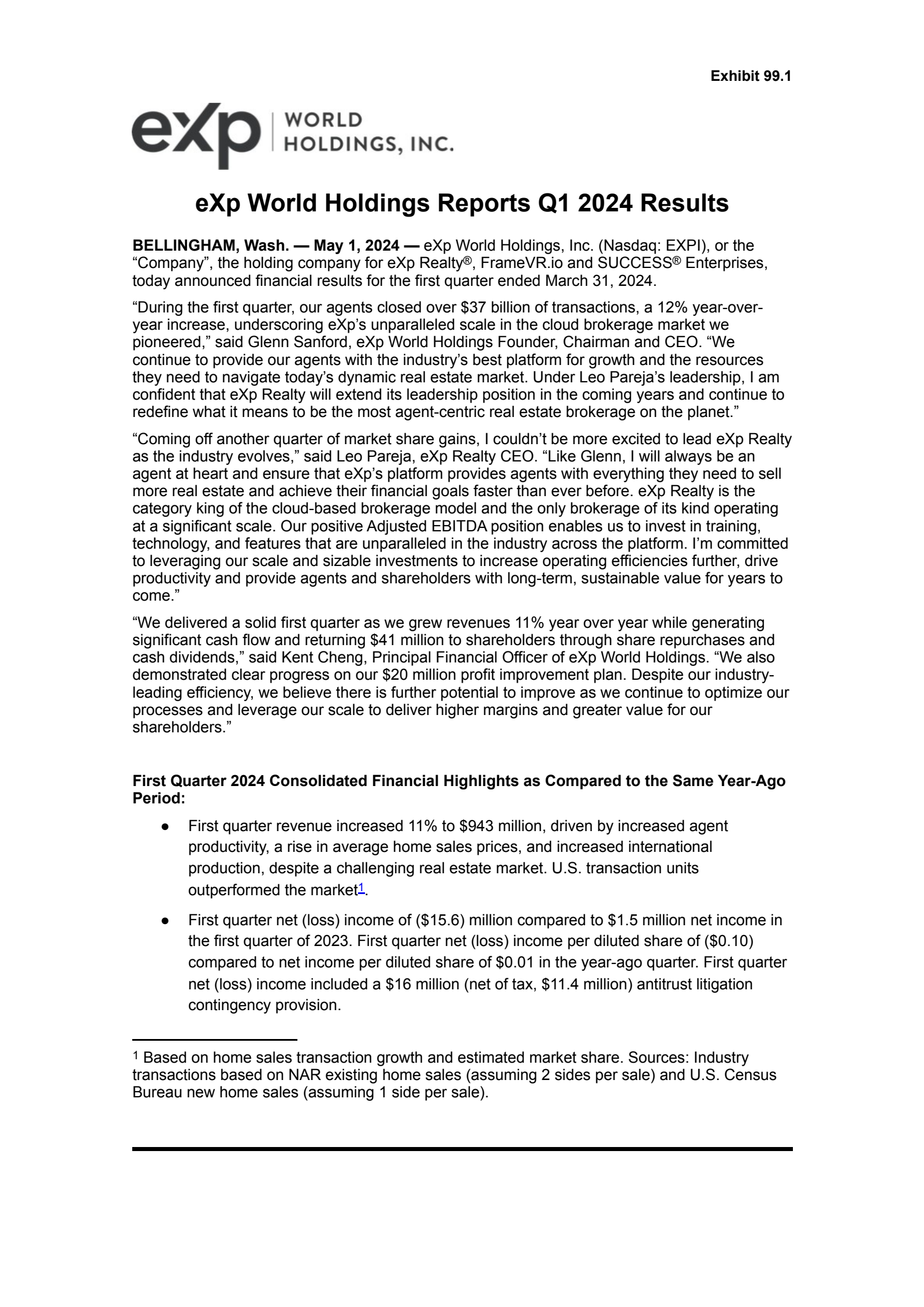 Matthew Filek AGNT Q1 2024 Earnings Report on 5/1/2024
