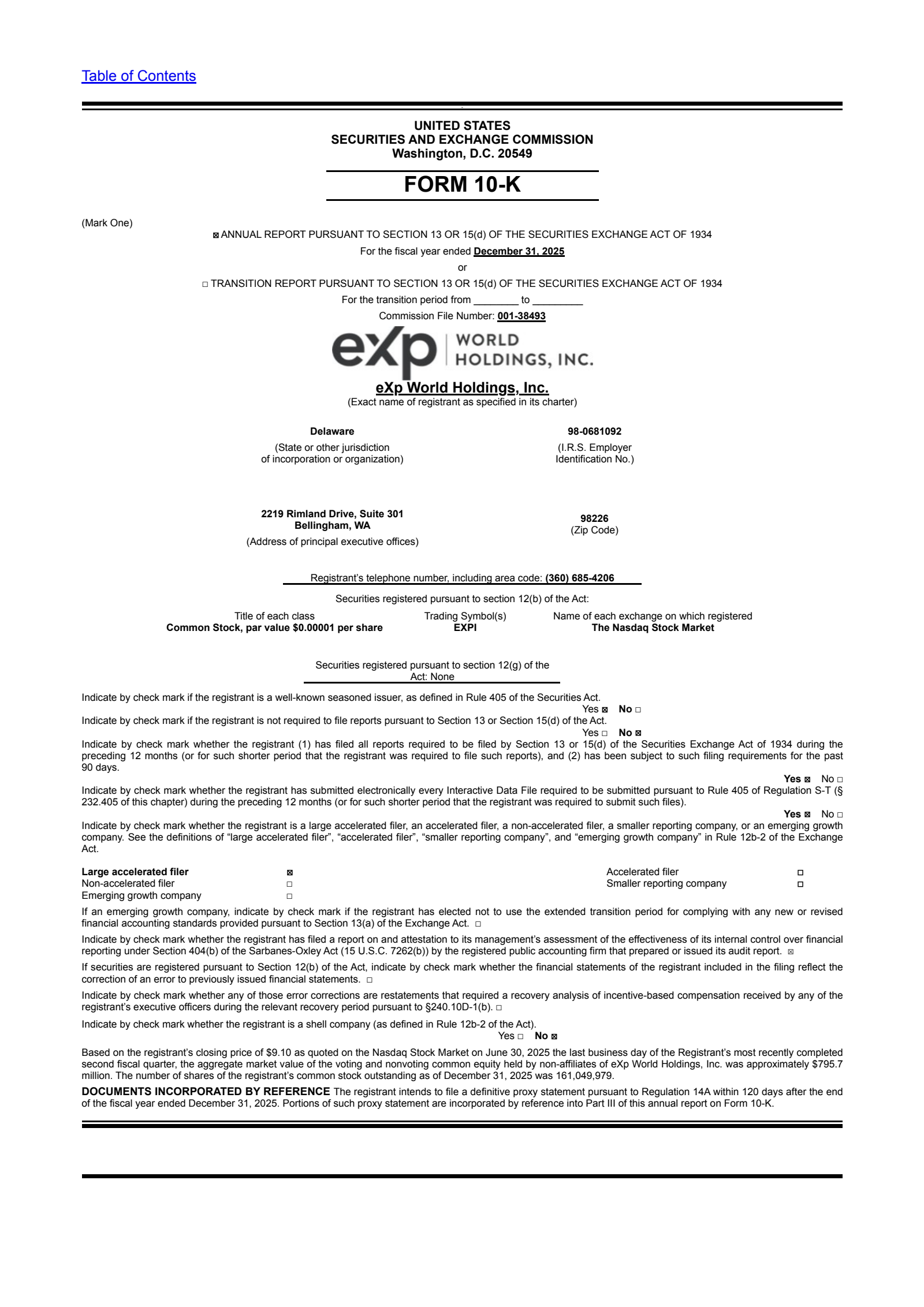 Exp World's Q4 2025 Annual report