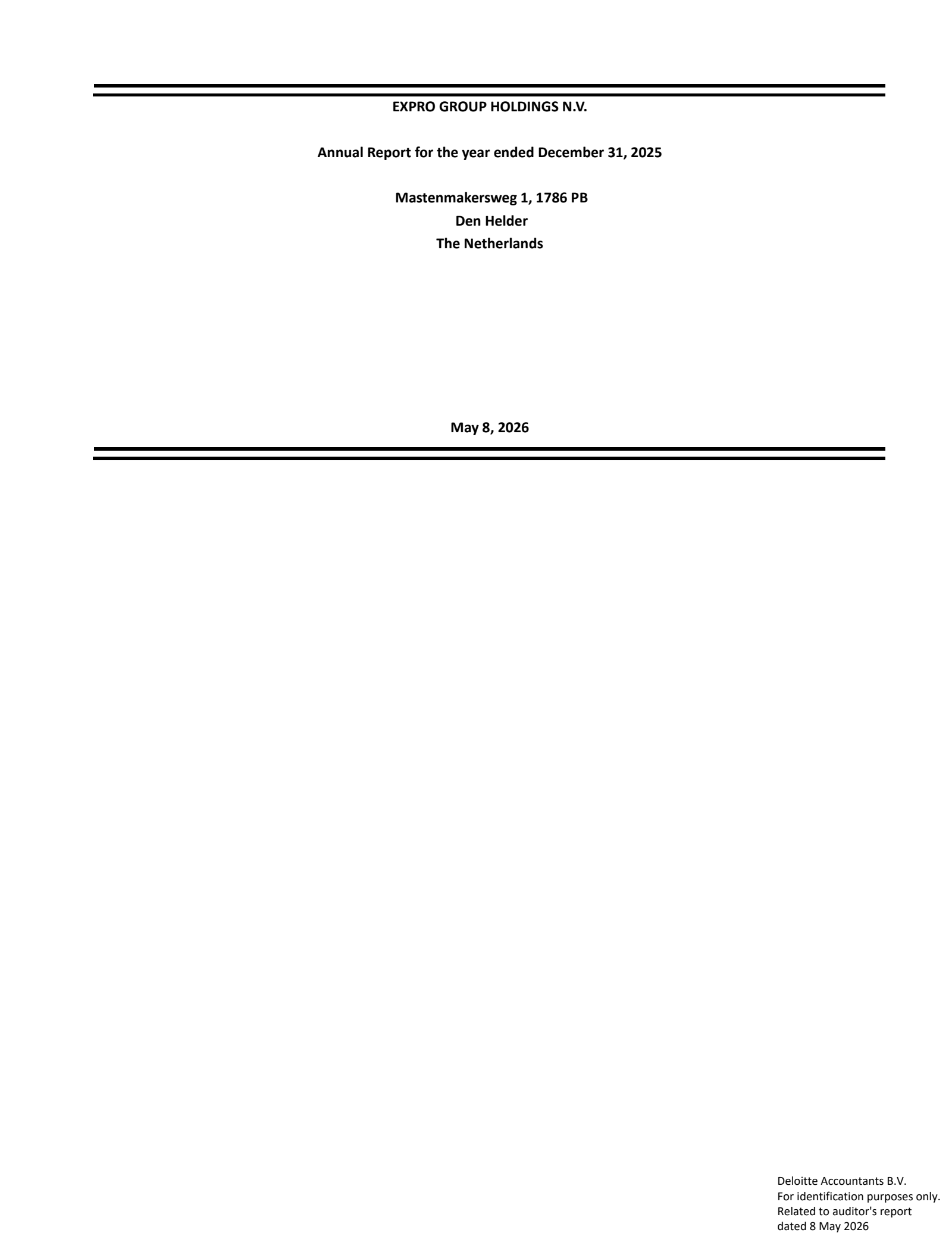 Expro Group's Q4 2025 Annual report