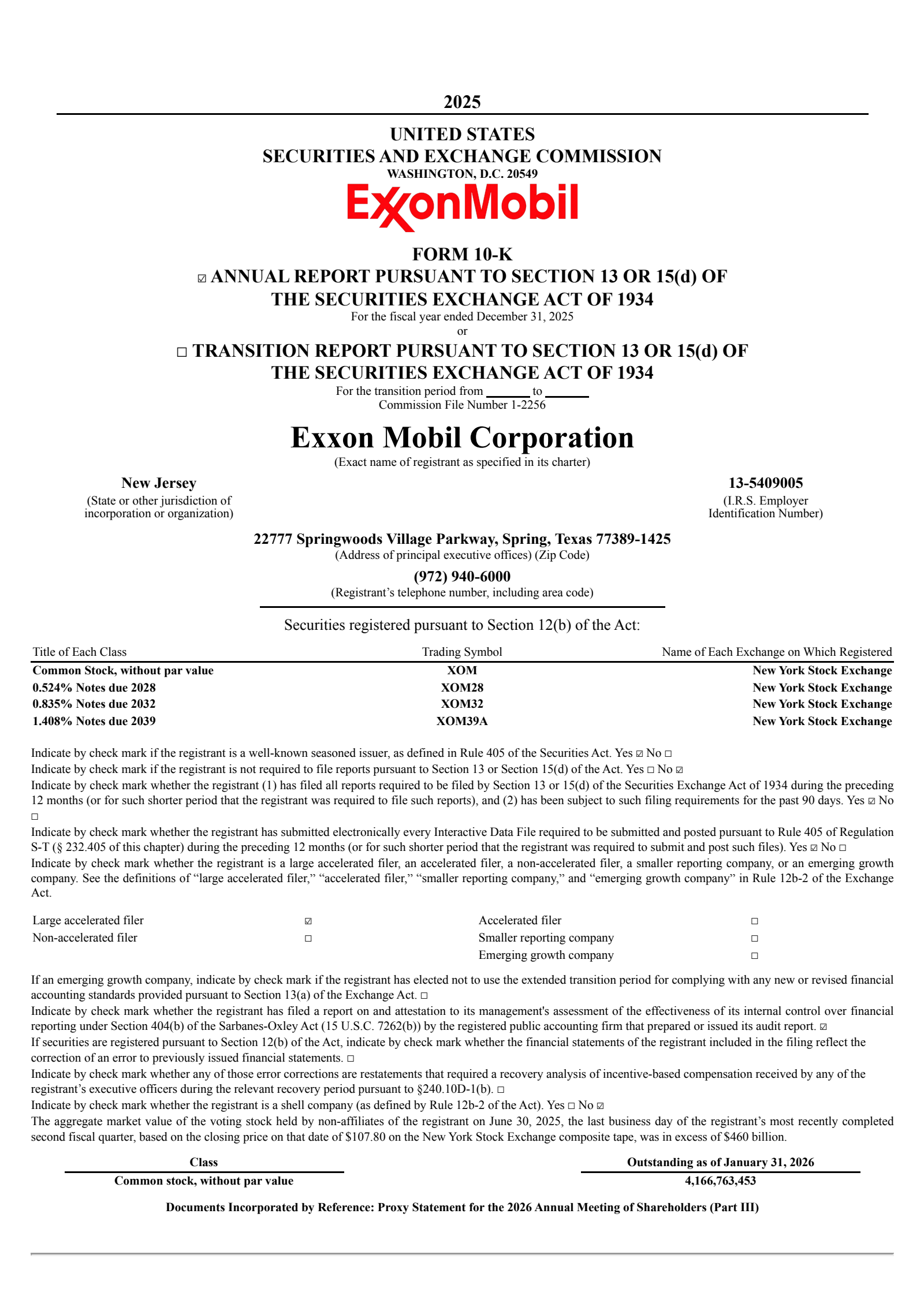 ExxonMobil's Q4 2025 Annual report