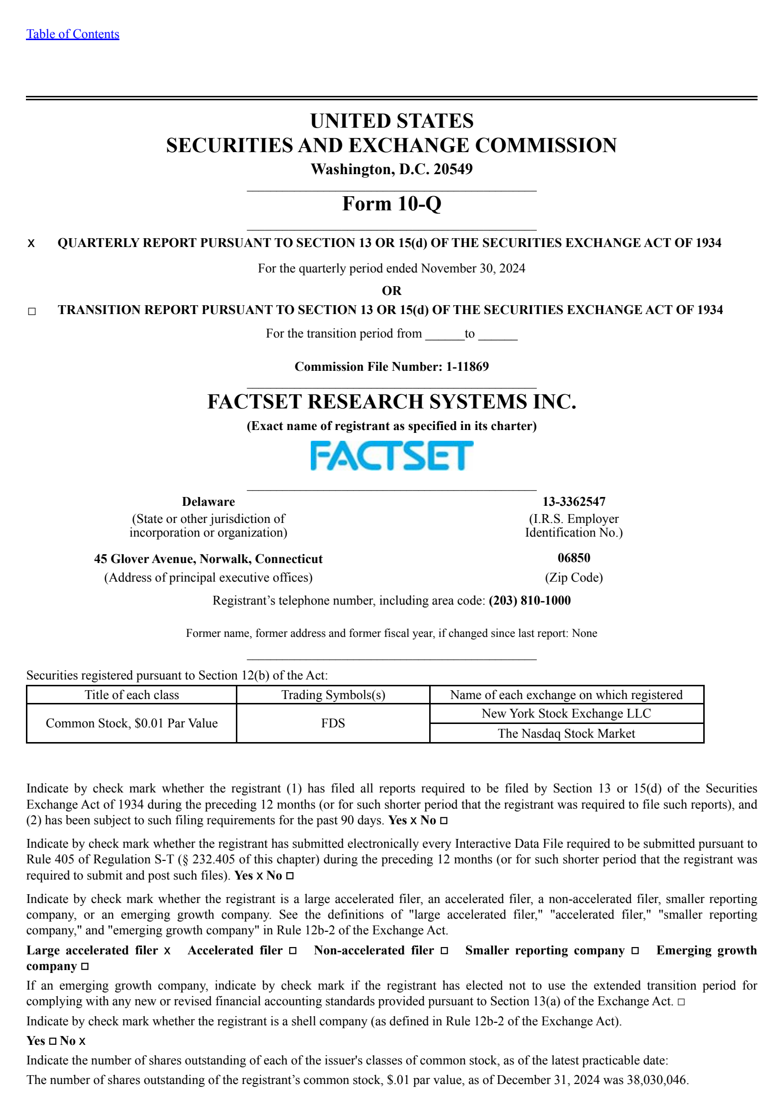 FDS Q1 2025 Earnings Report on 12/19/2024
