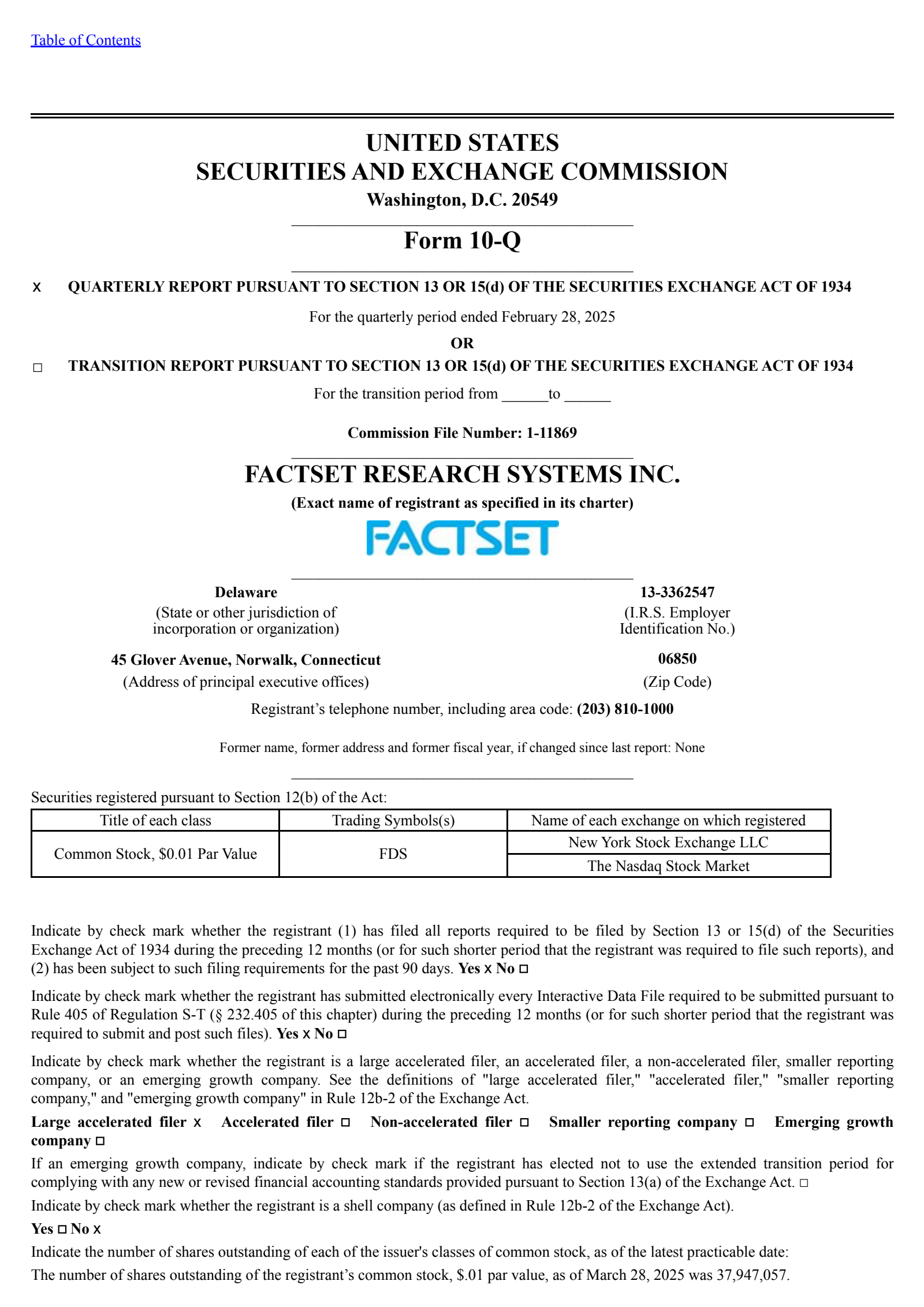 FDS Q2 2025 Earnings Report on 3/20/2025