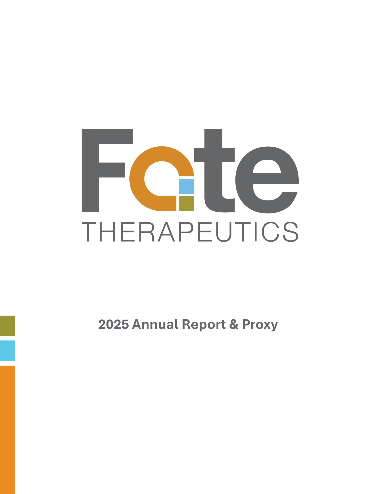 Fate Therapeutics' Q4 2025 Annual report
