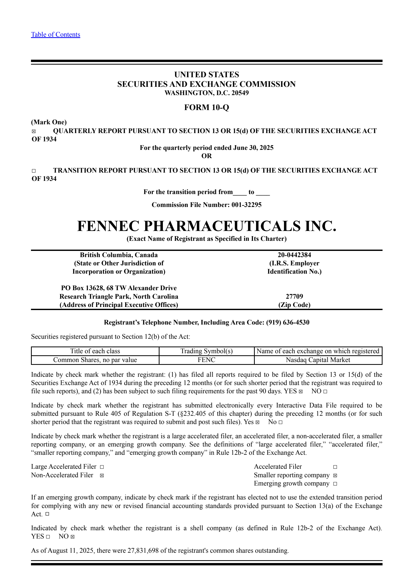 Adherex Technologies' Q2 2025 Quarterly report
