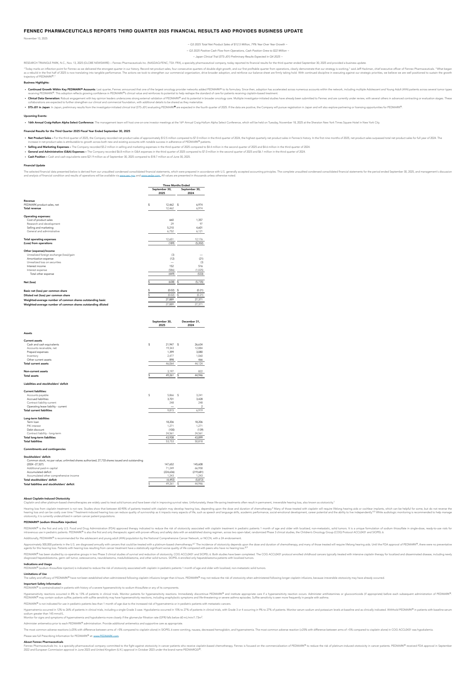 Adherex Technologies' Q3 2025 Earnings Release