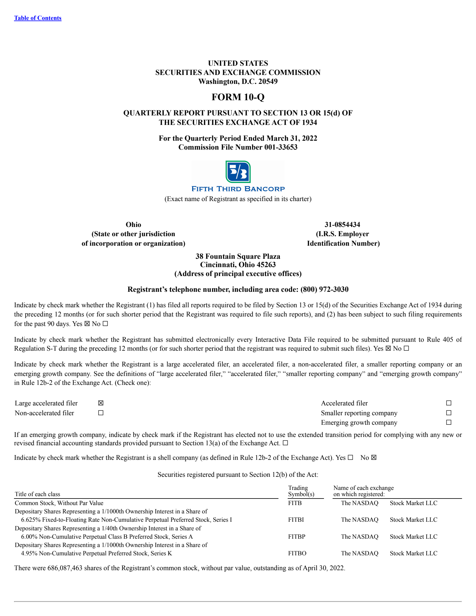 Fifth Third Bancorp's Q1 2022 Quarterly Report