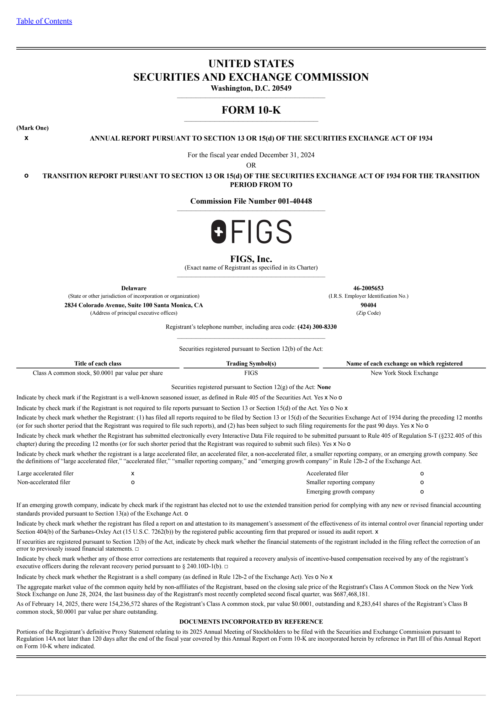 FIGS's Q4 2024 Annual report