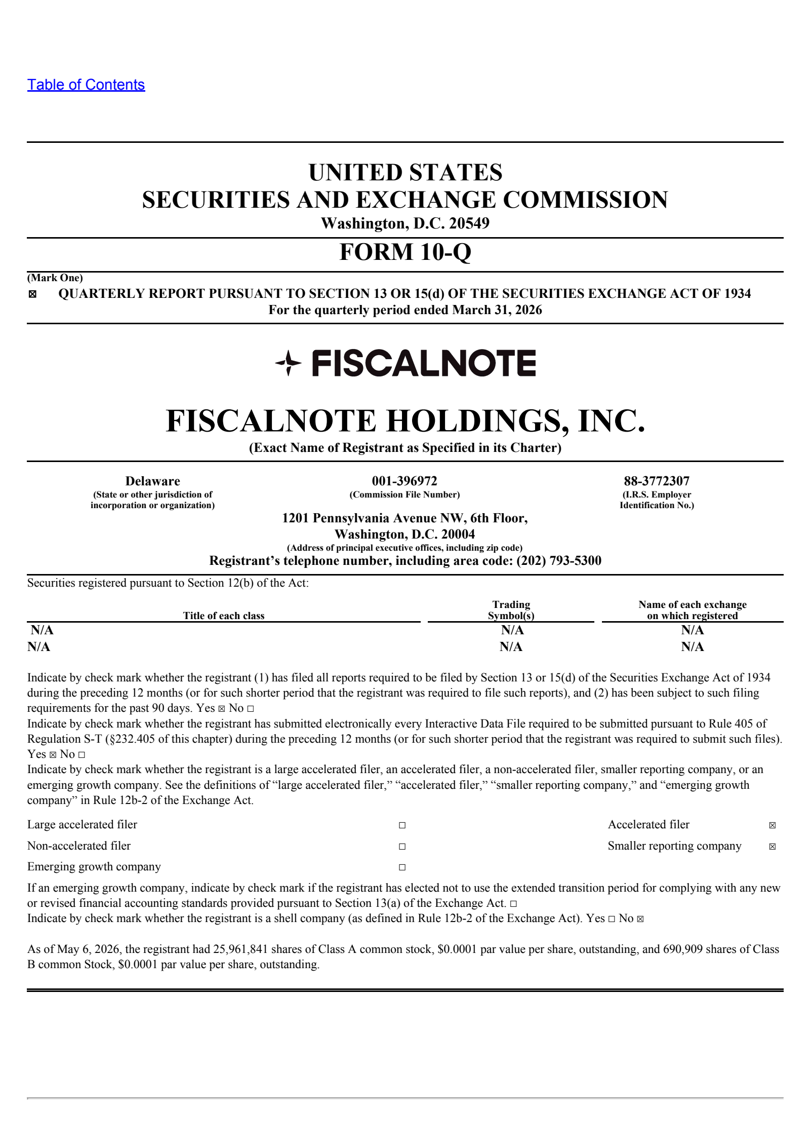 FiscalNote's Q1 2026 Quarterly report