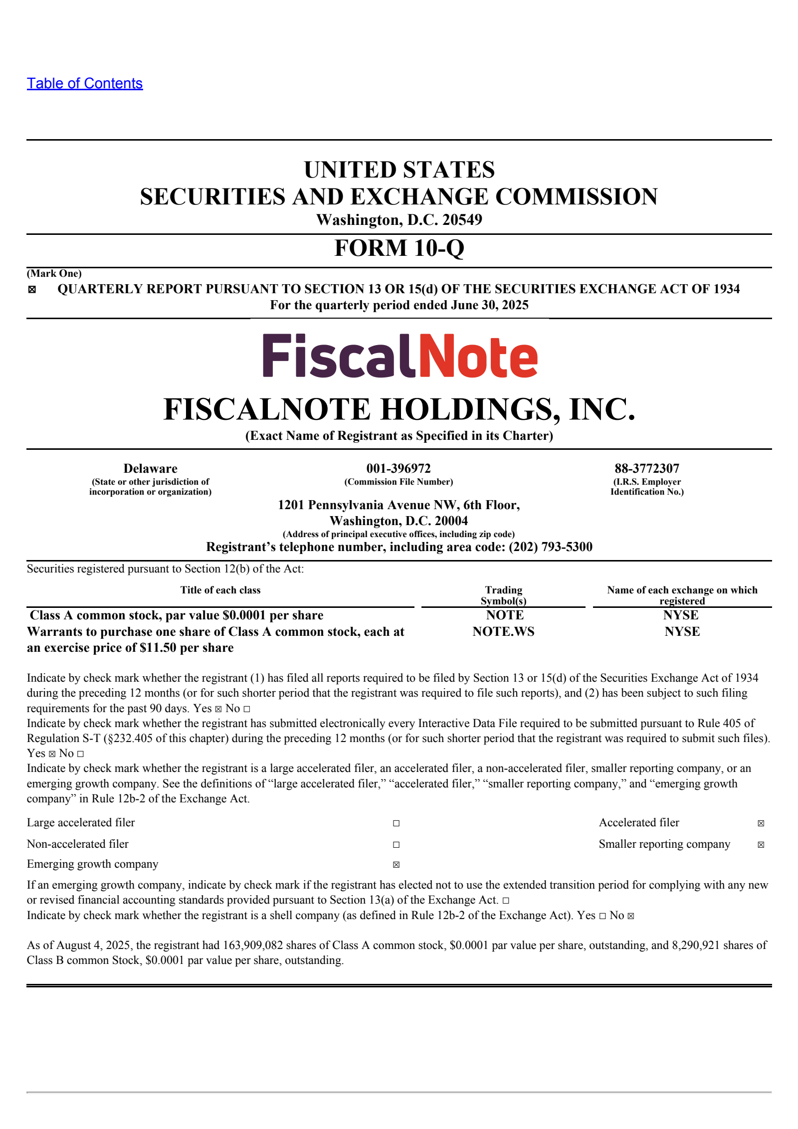 FiscalNote's Q2 2025 Quarterly report