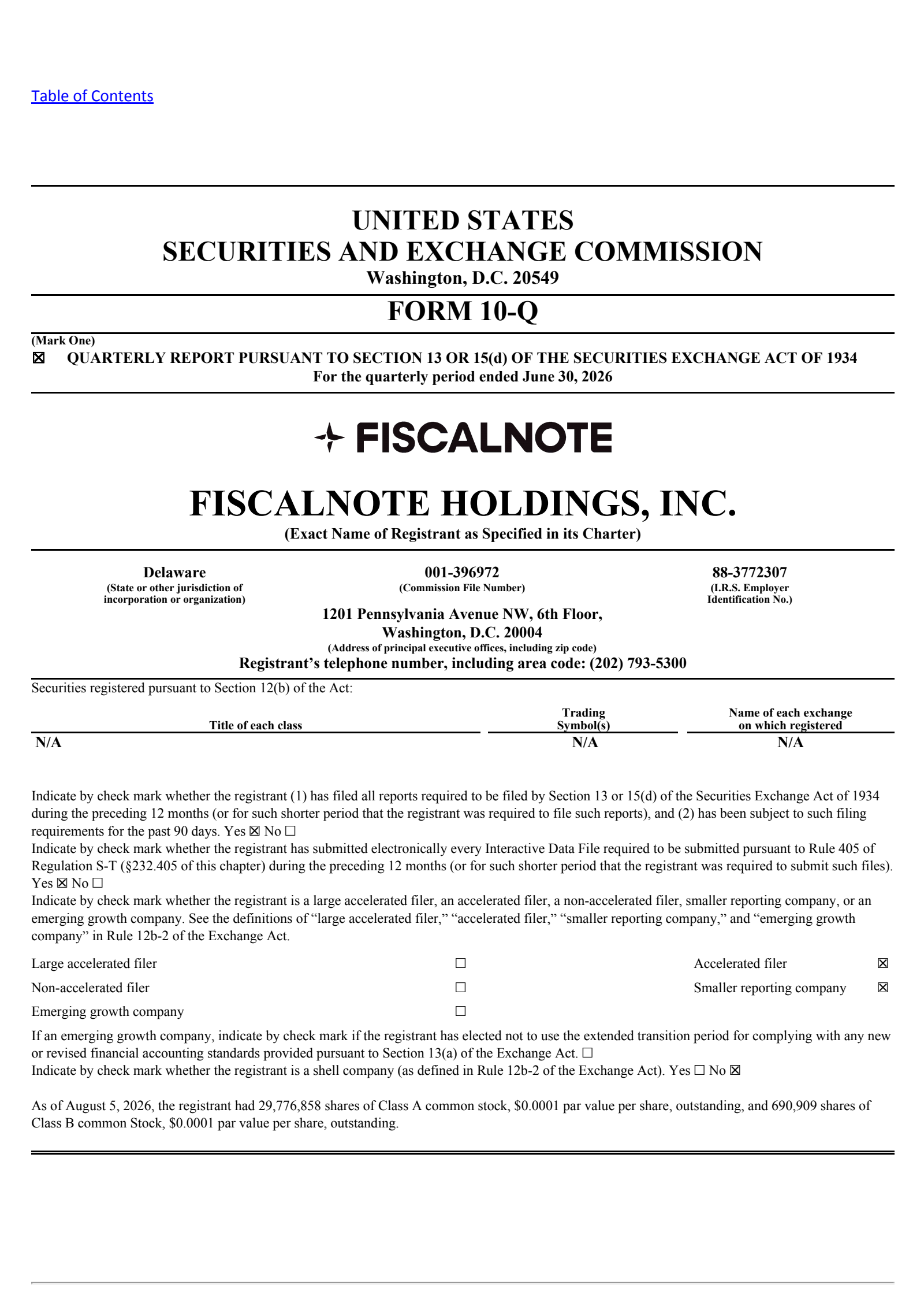 FiscalNote's Q2 2026 Quarterly report