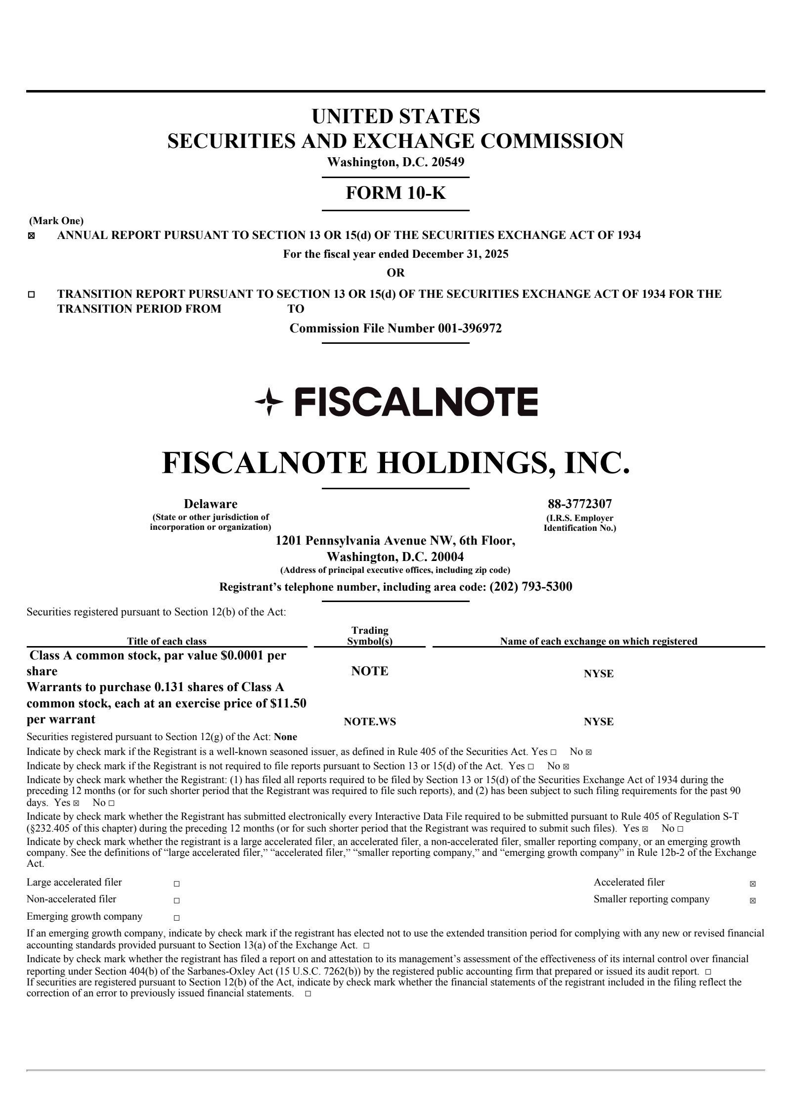 FiscalNote's Q4 2025 Annual report