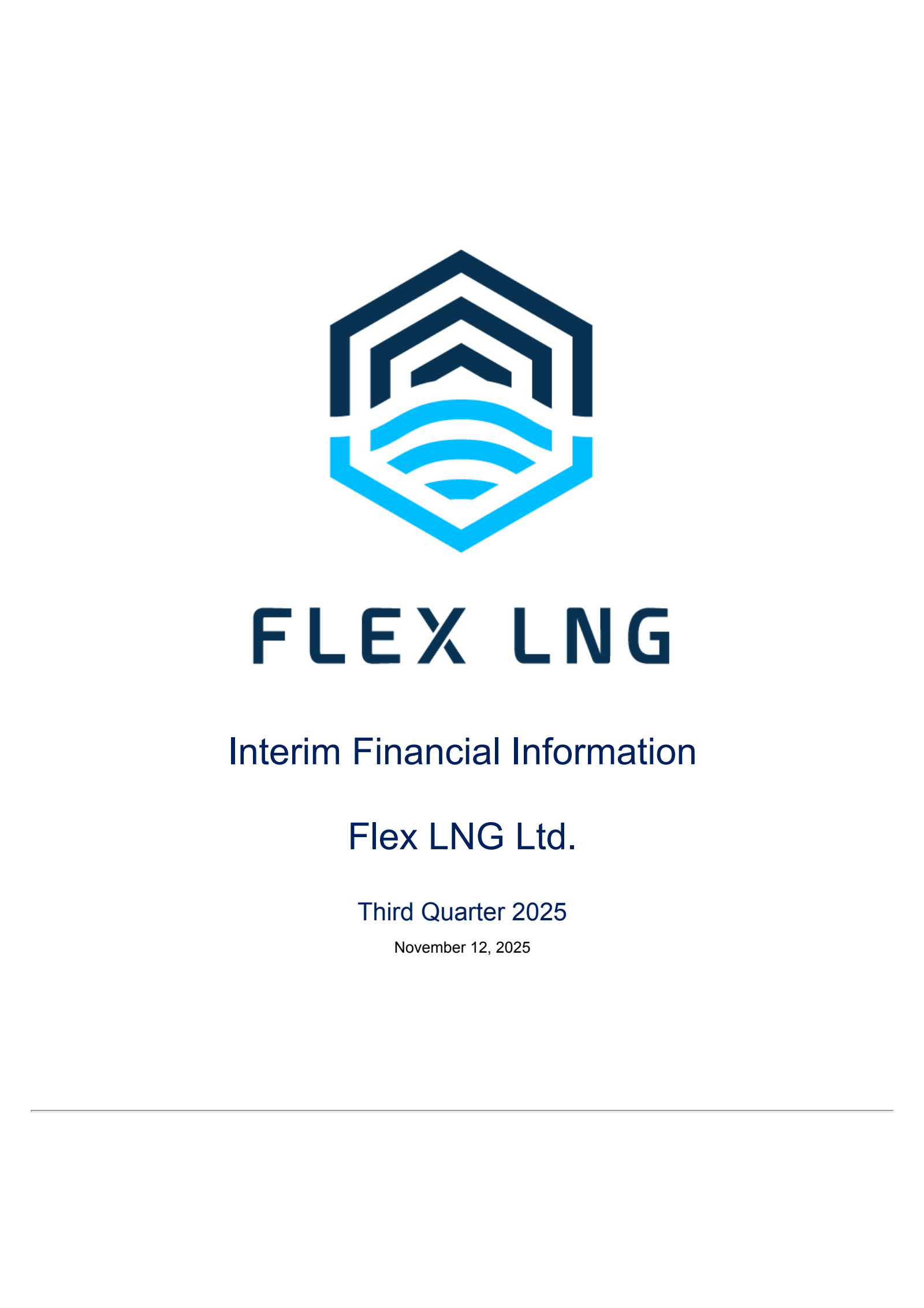 Flex LNG's Q3 2025 Earnings Release