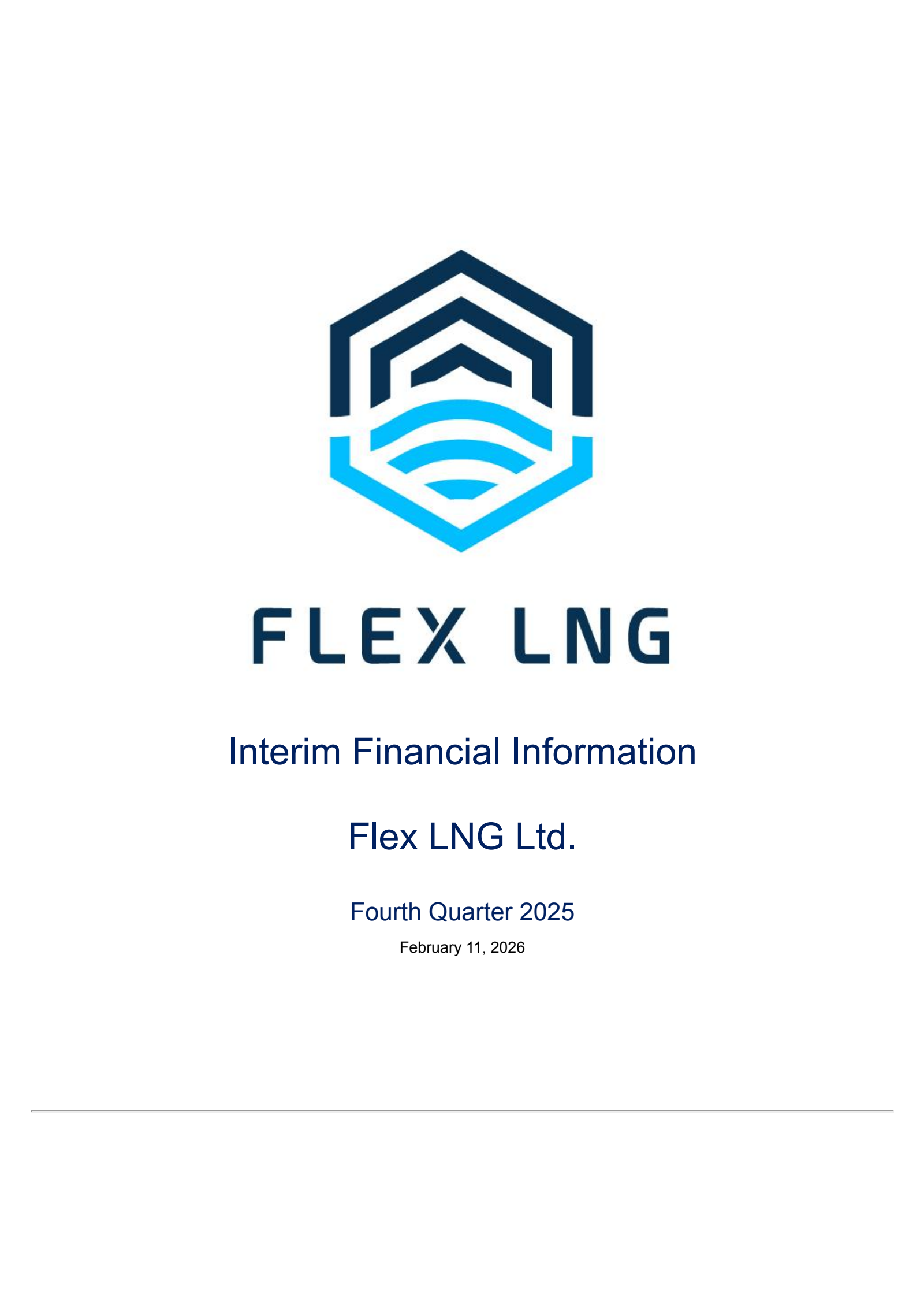 Flex LNG's Q4 2025 Press Release