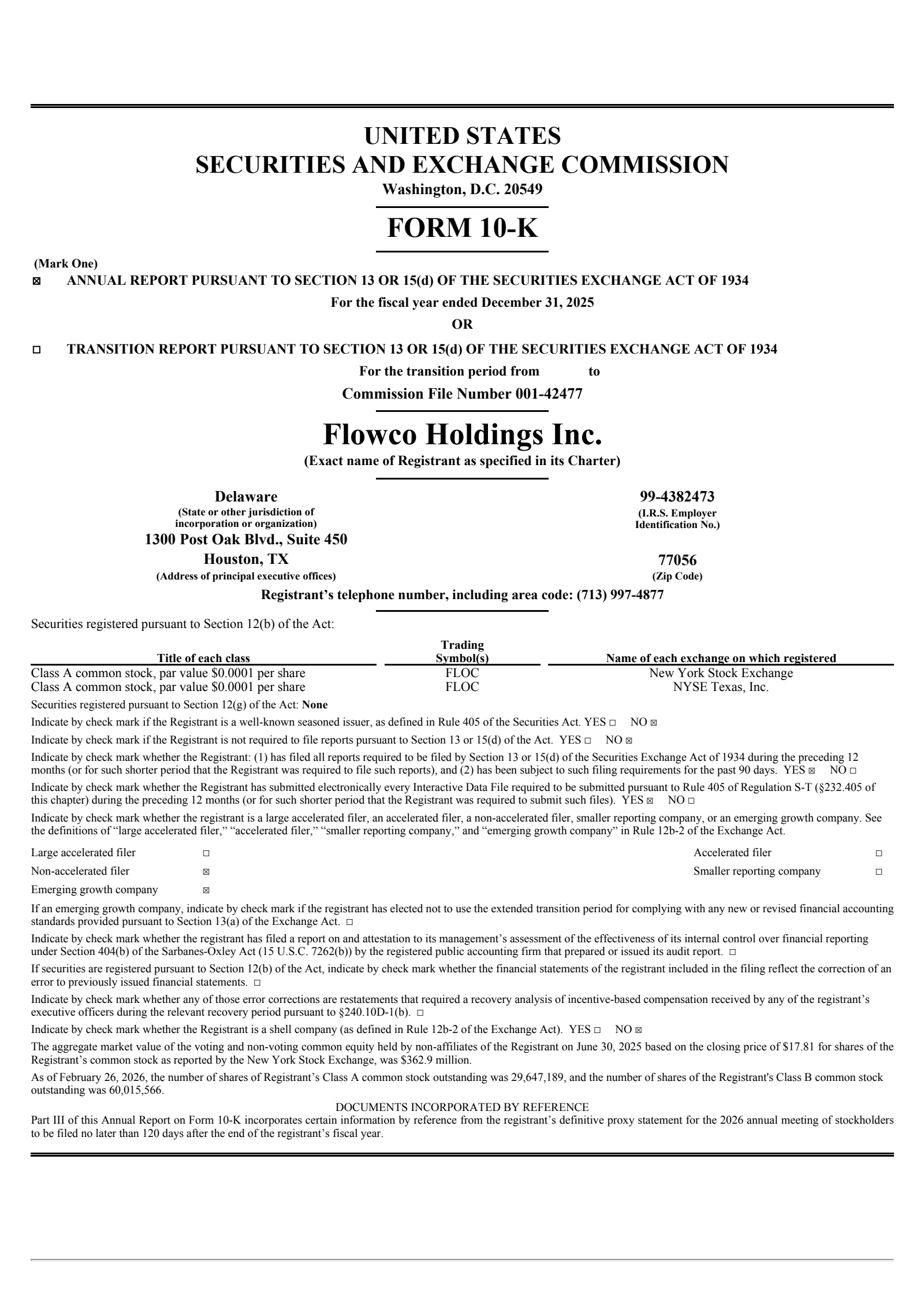 Flowco's Q4 2025 Annual report