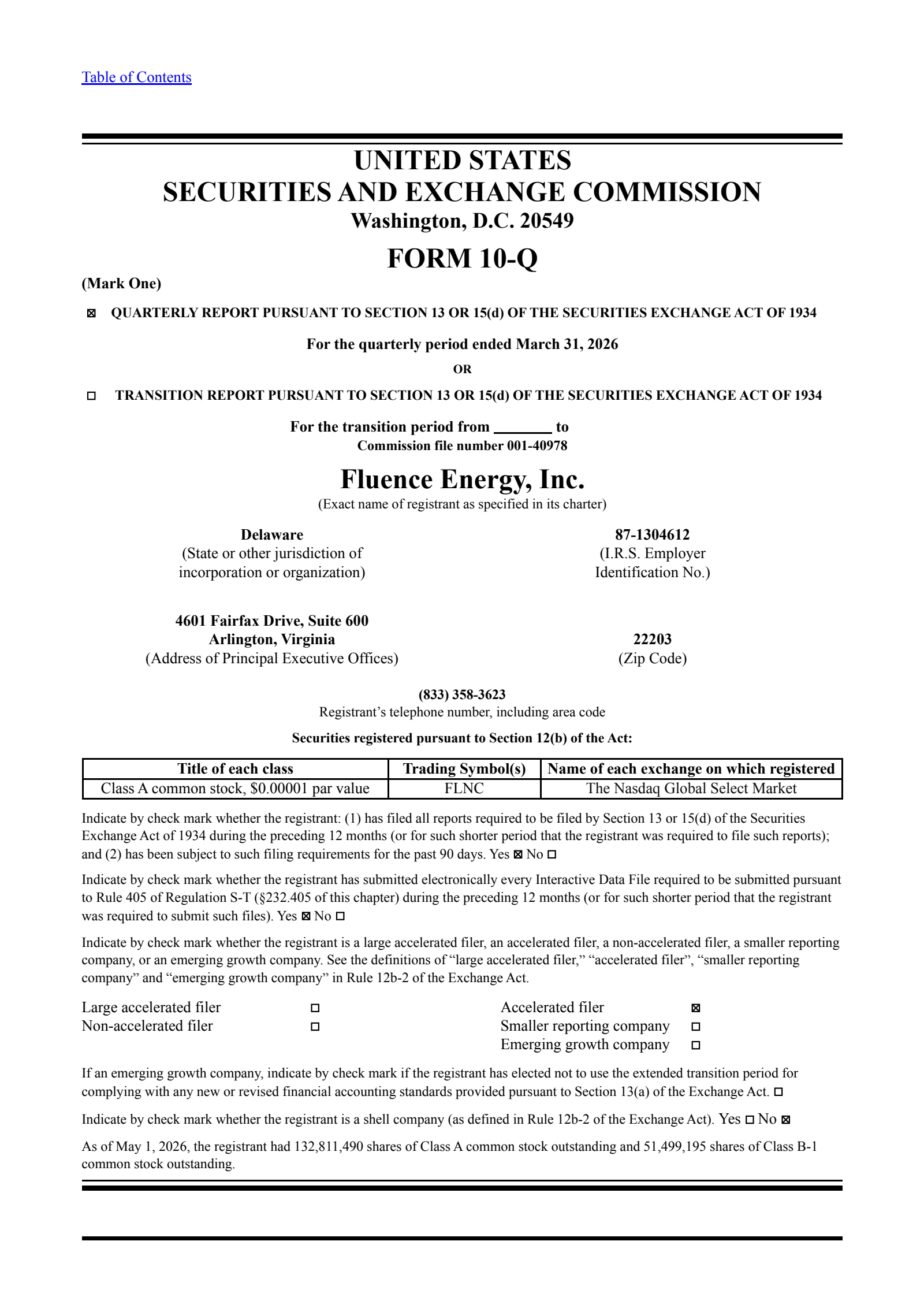 Fluence Energy's Q2 2026 Quarterly report