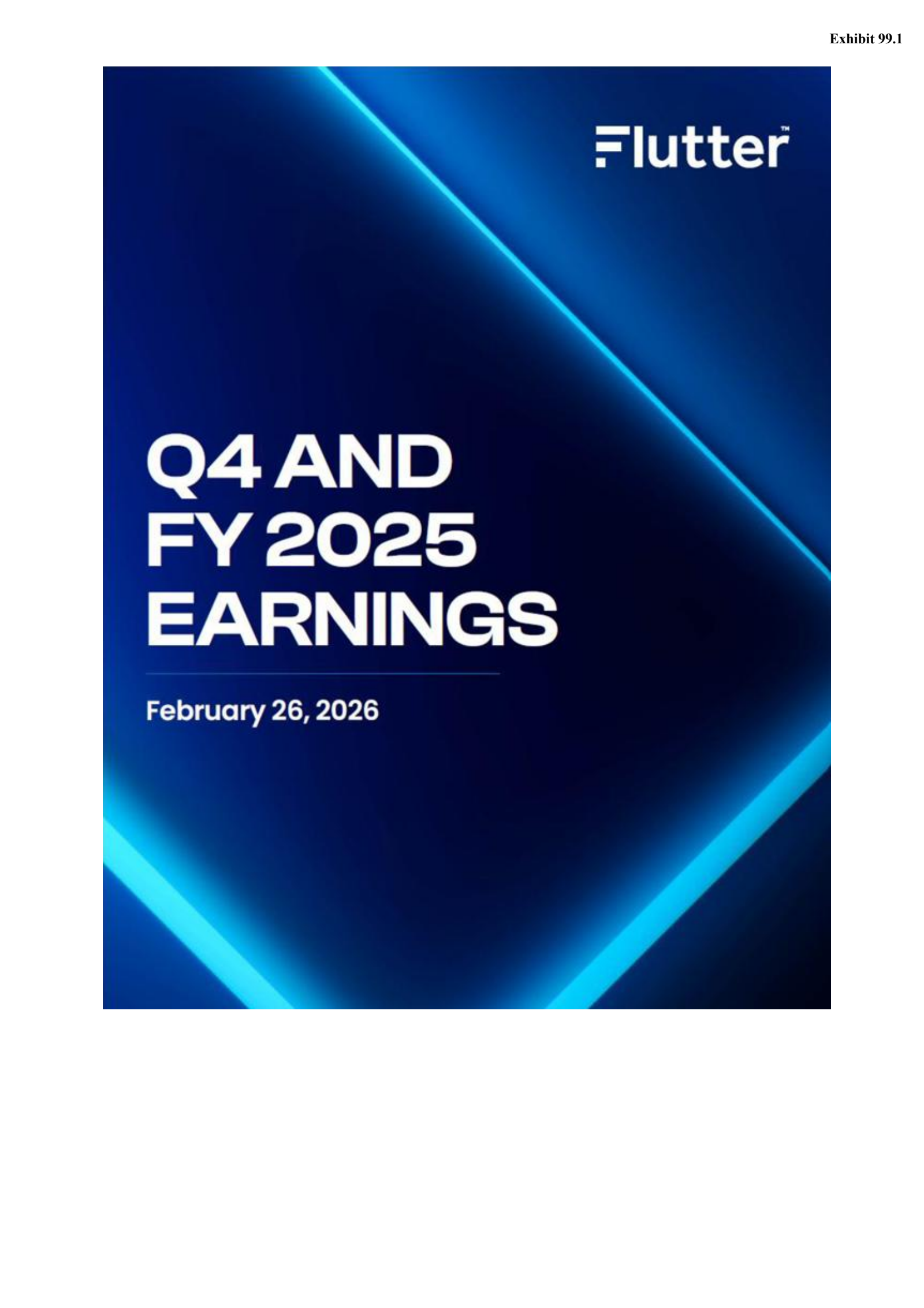Flutter Entertainment's Q4 2025 Press Release