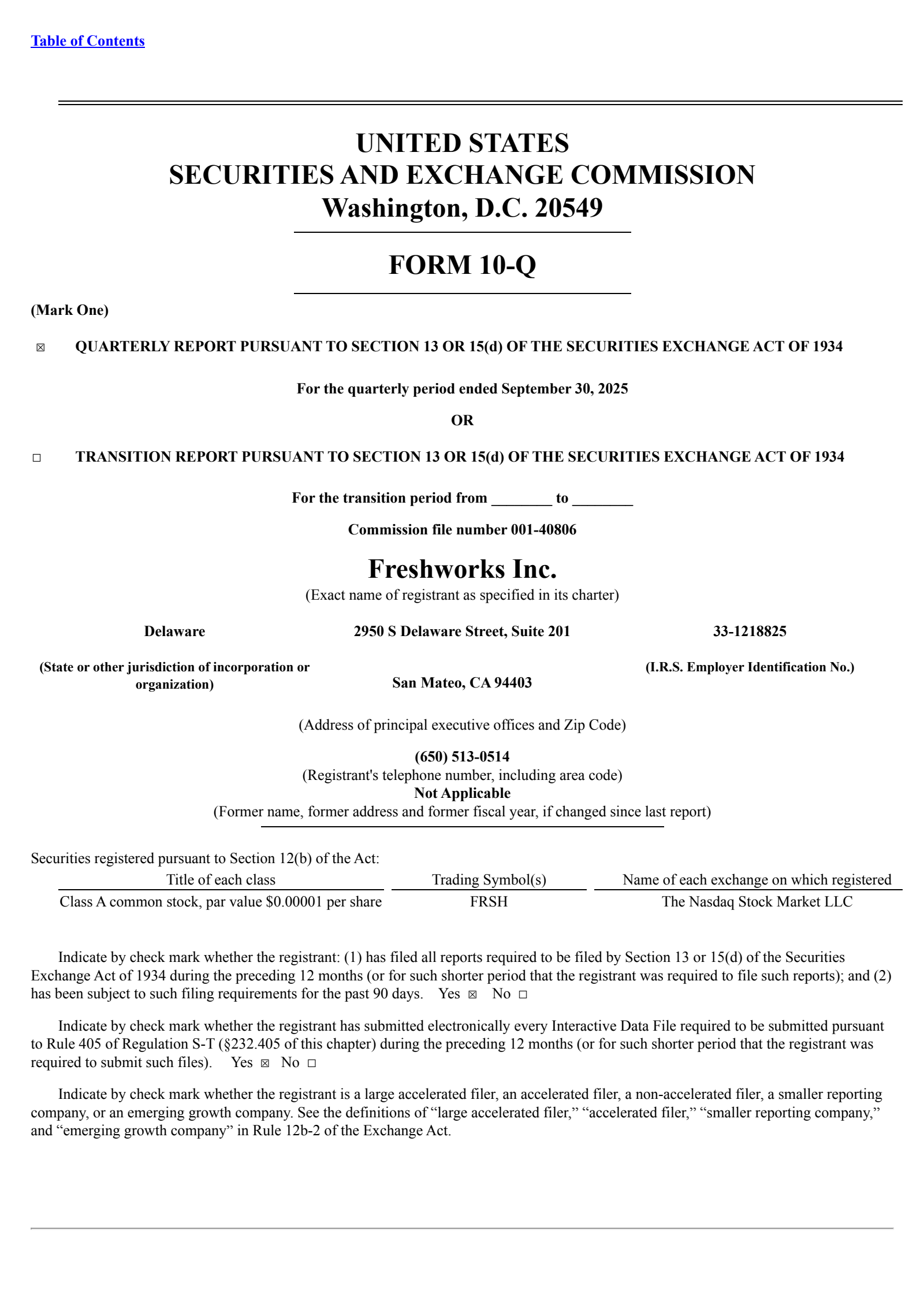 Freshworks' Q3 2025 Quarterly Report
