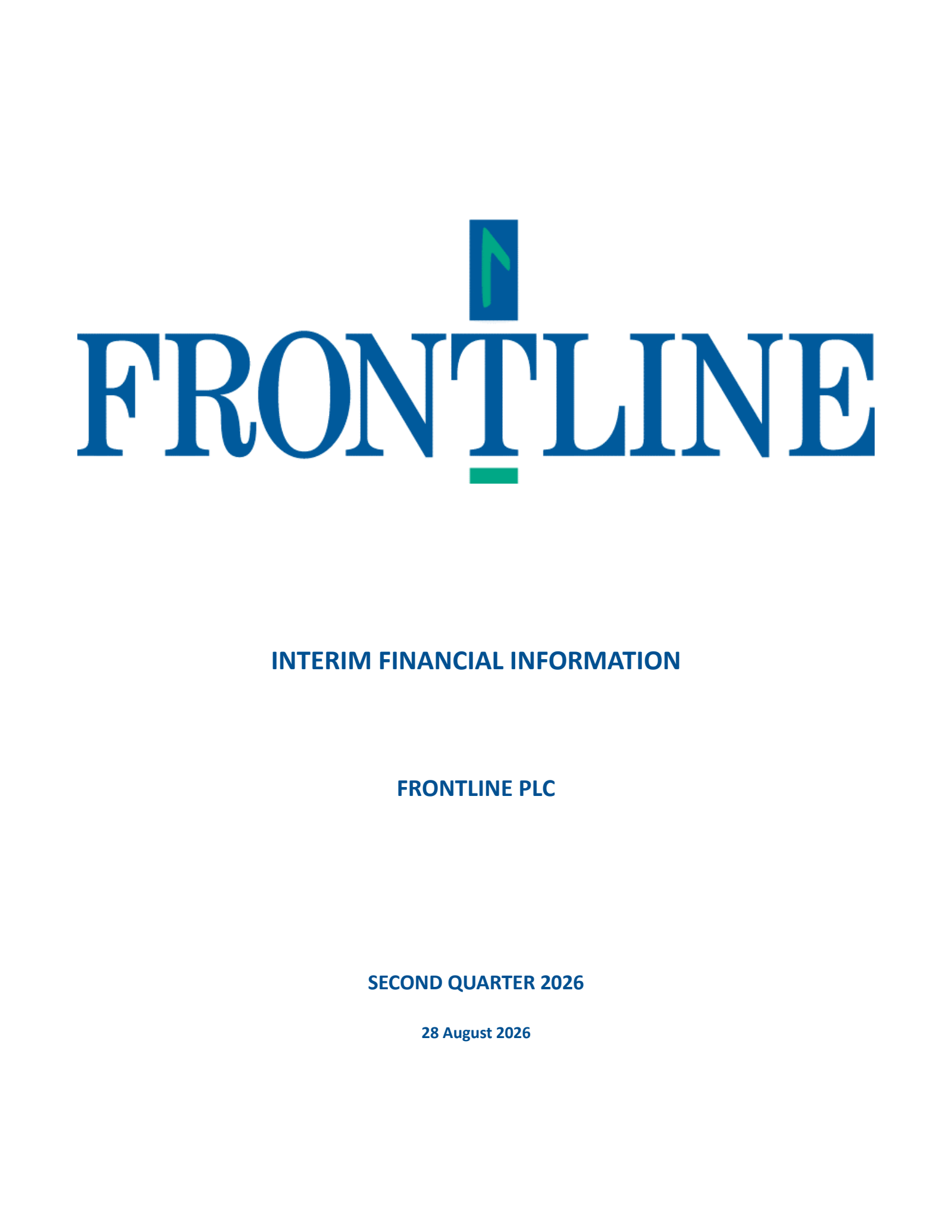 Frontline's Q2 2026 Interim report
