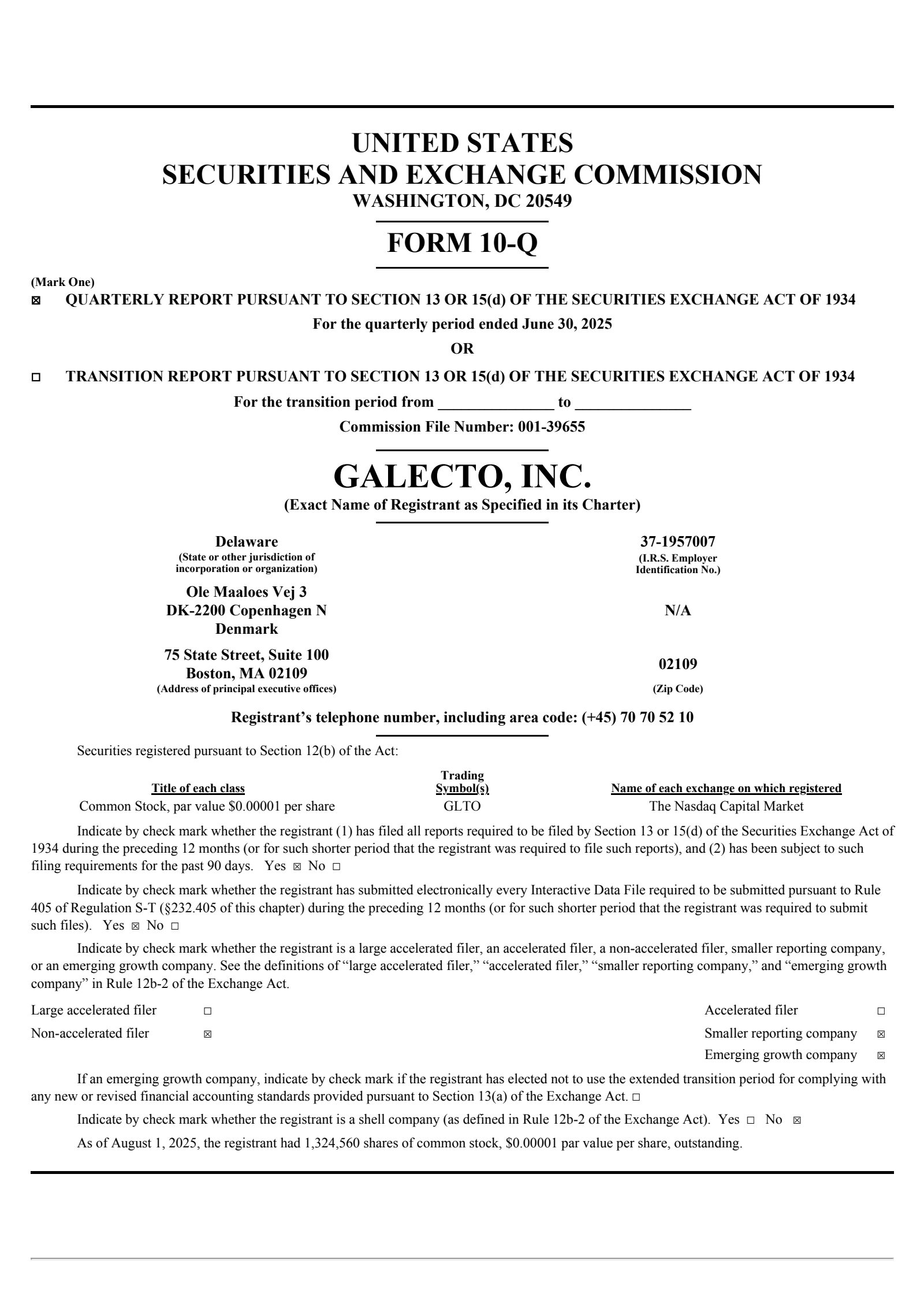 Galecto's Q2 2025 Quarterly report