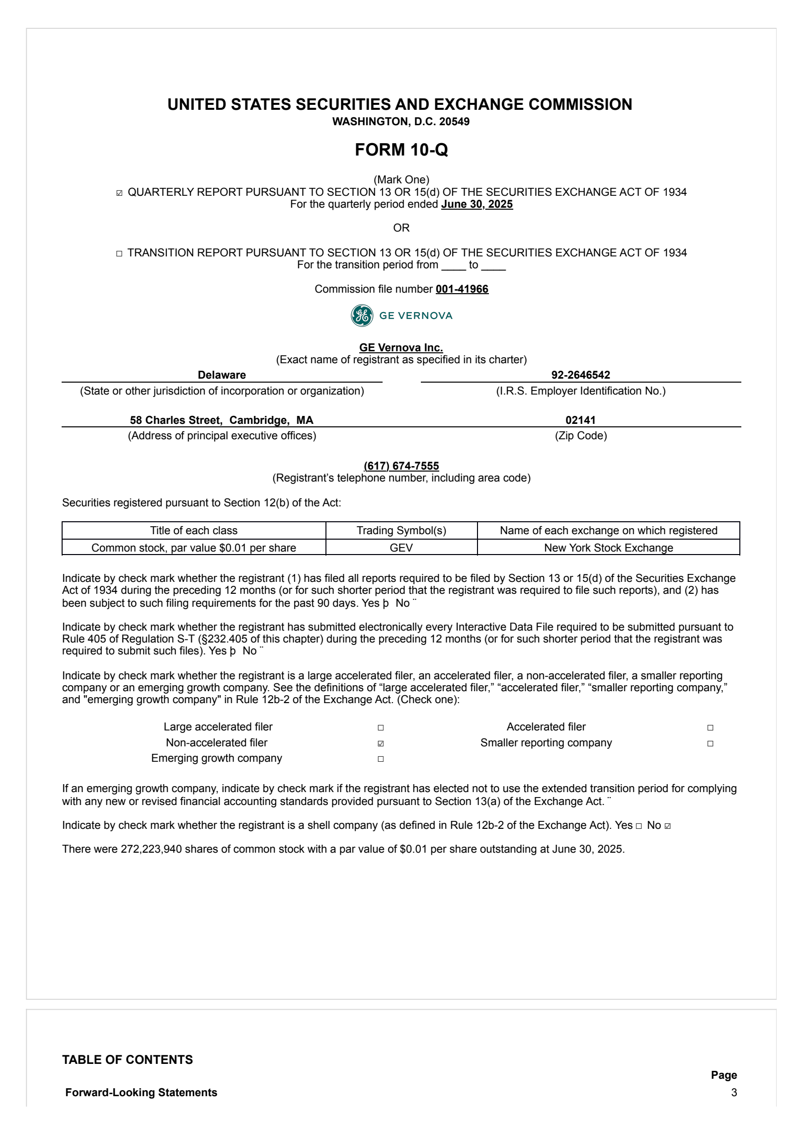 GE Vernova's Q2 2025 Quarterly report