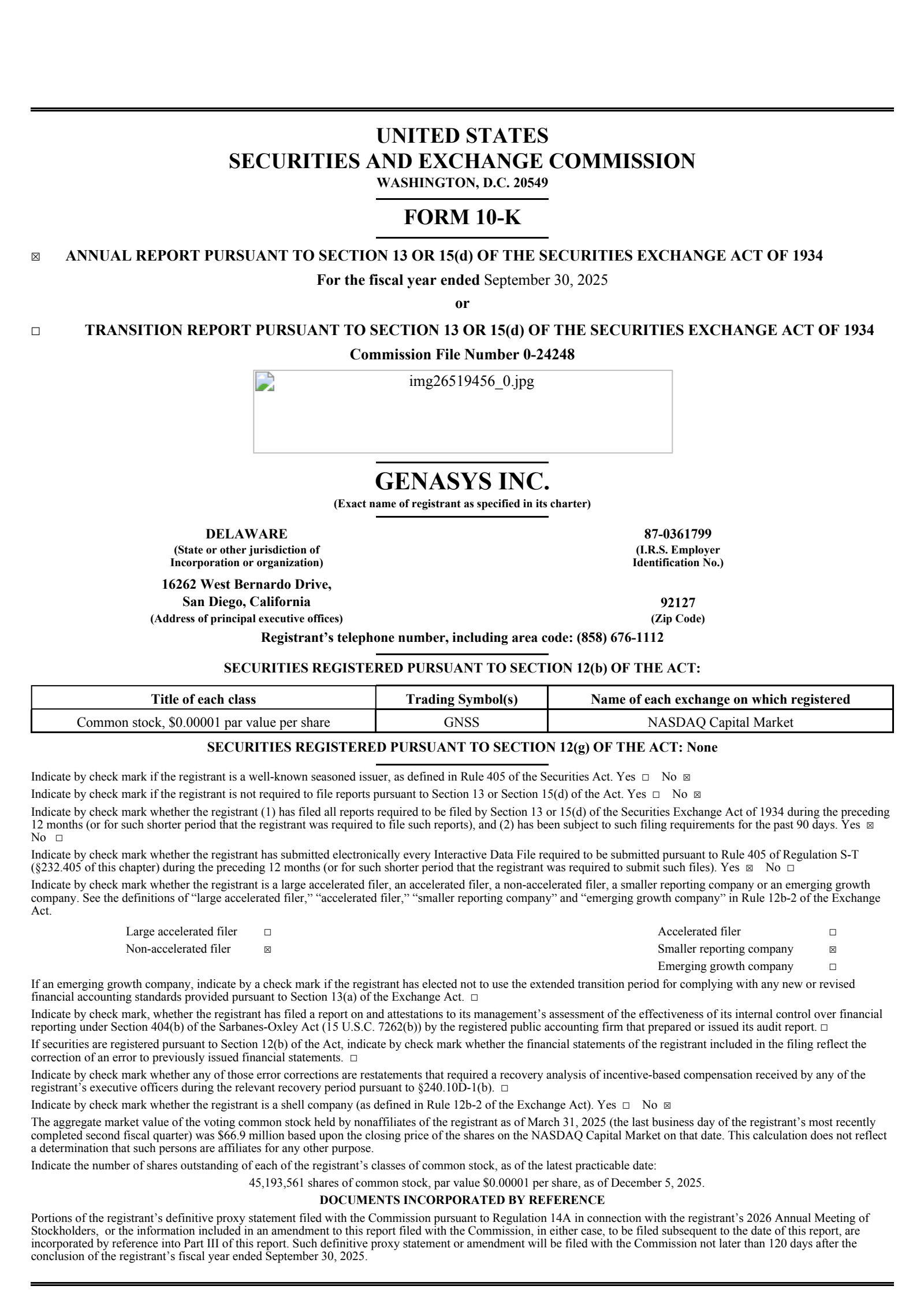 Genasys' Q4 2025 Annual Report