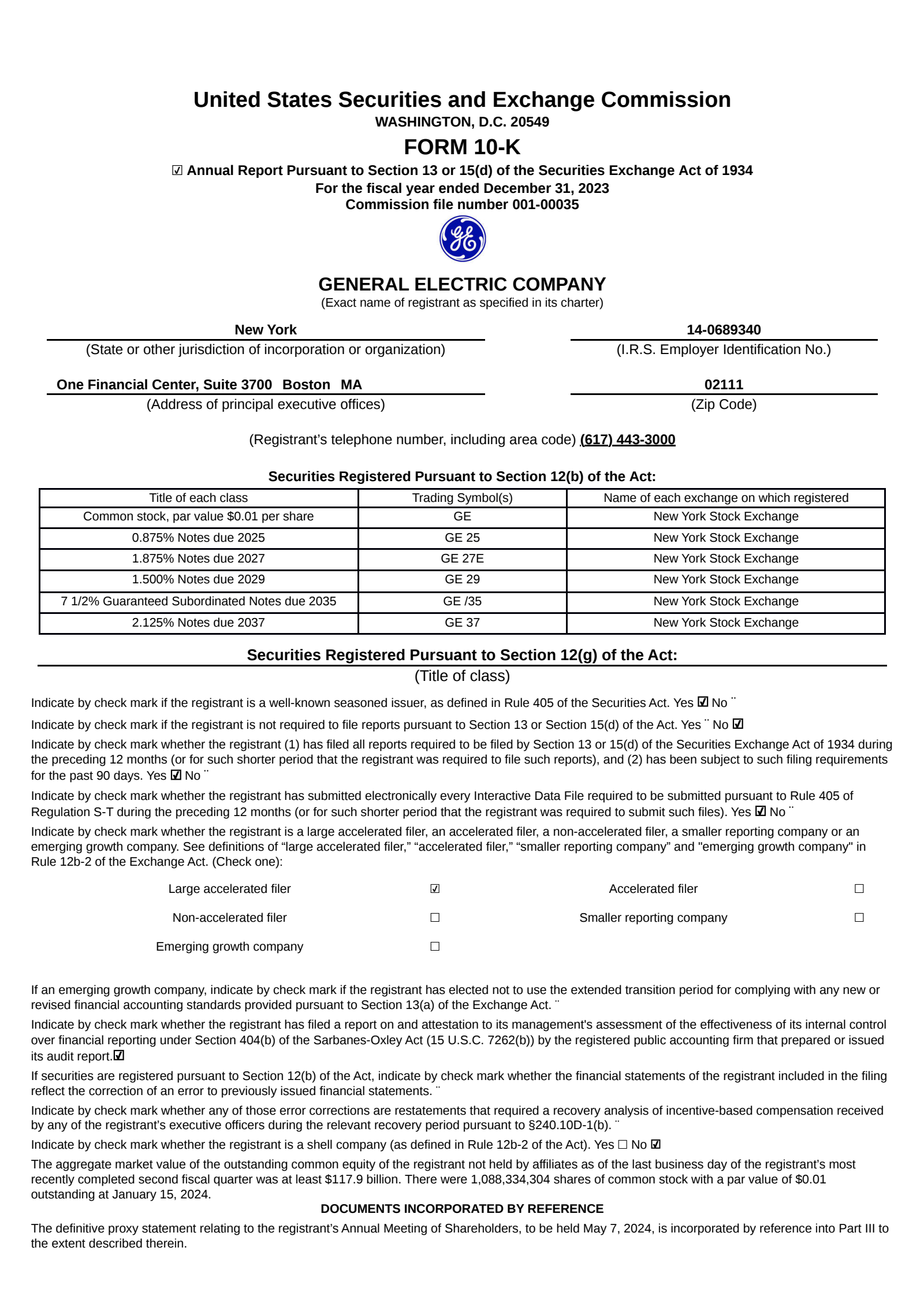 Ge Income Statement GE Q4 2023 Earnings Report on 1/23/2024