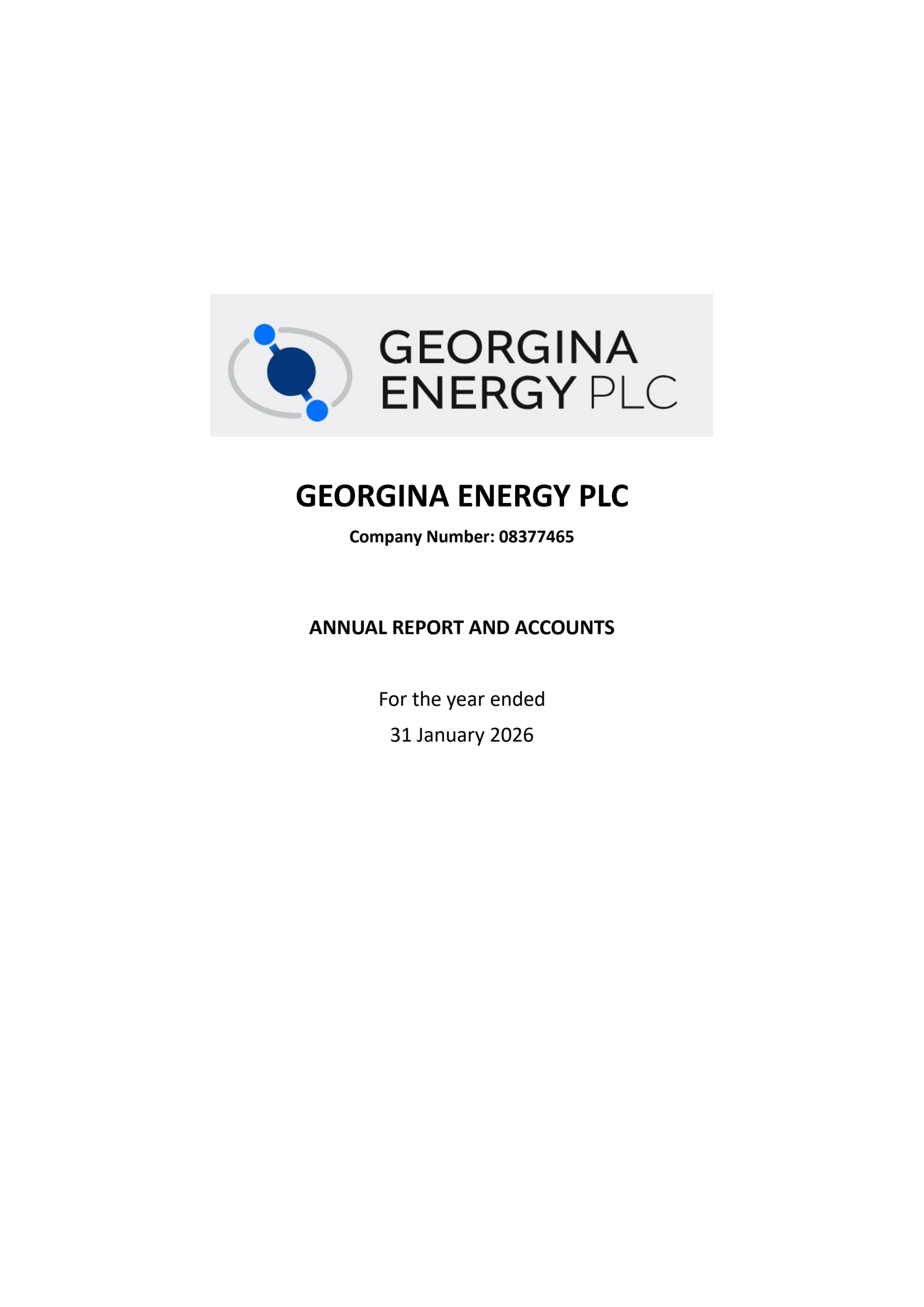 Georgina Energy's H2 2026 Annual report