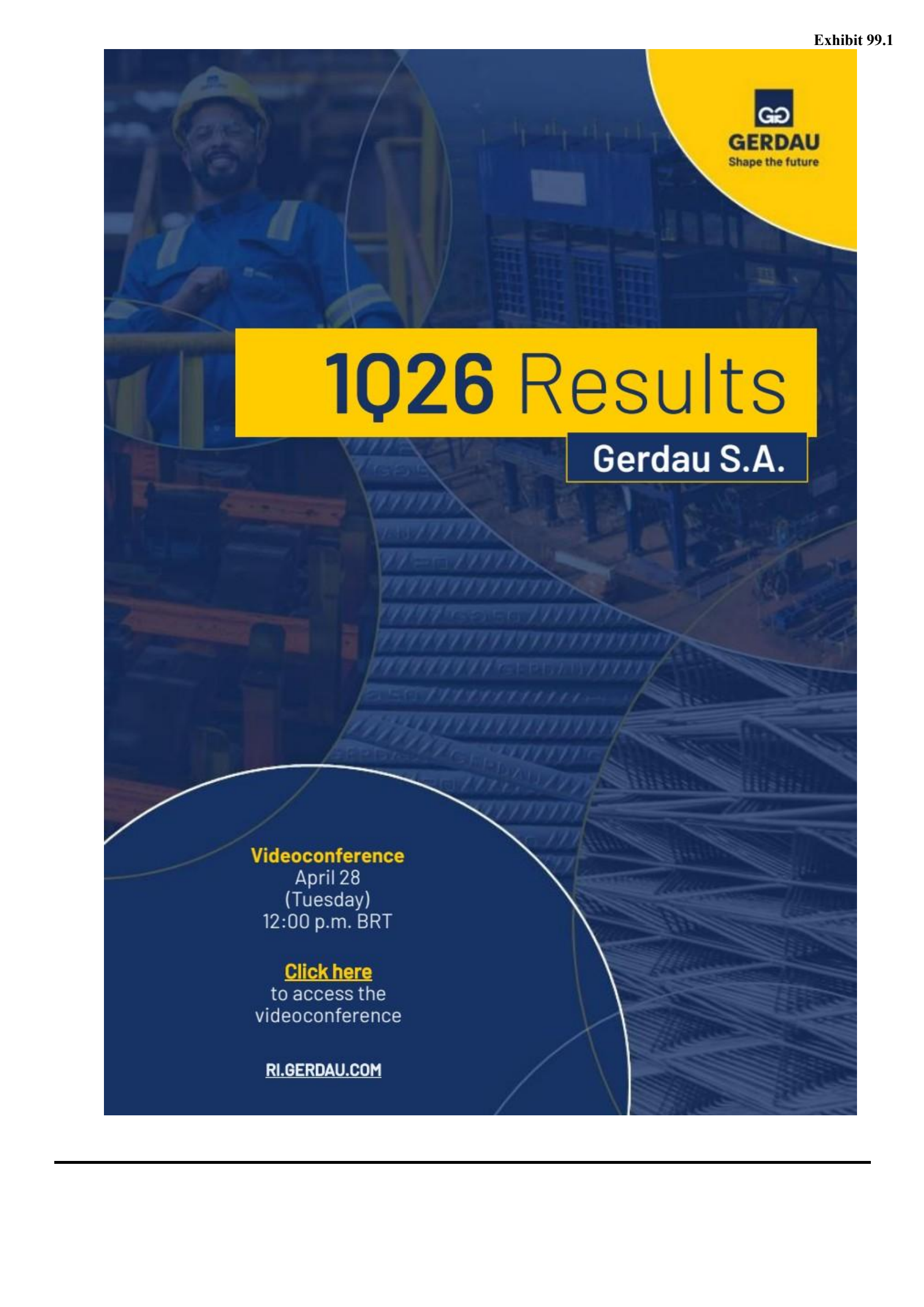 Gerdau's Q1 2026 Press Release