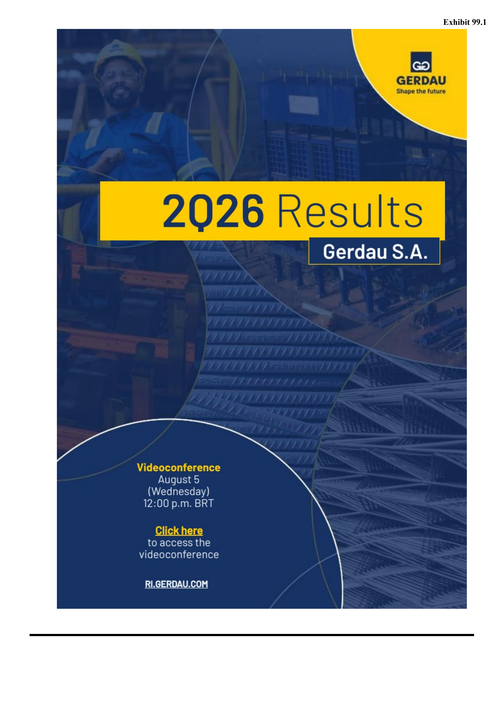 Gerdau's Q2 2026 Press Release
