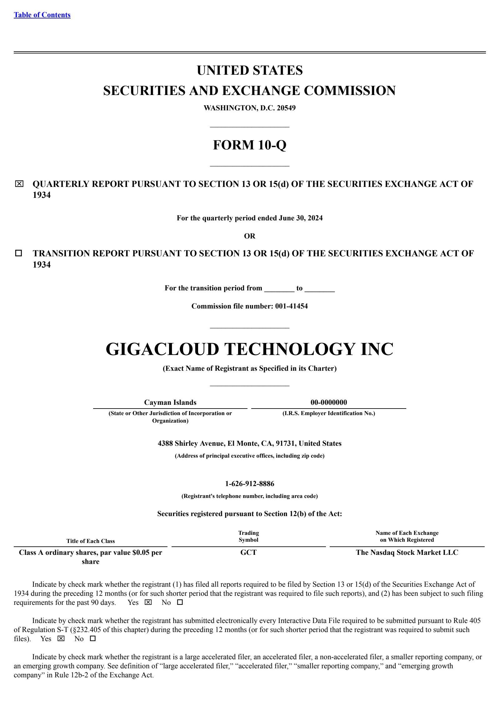 GigaCloud Technology's Q2 2024 Quarterly Report